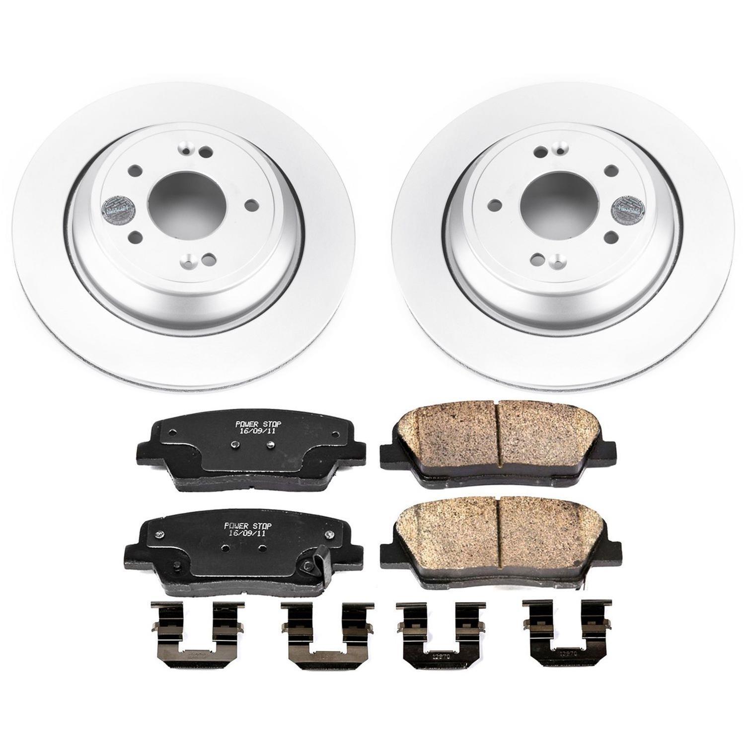 Power Stop 12-16 Hyundai Equus Front & Rear Z17 Evolution Geomet Coated Brake Kit (1x psbCRK6313, 1x psbCRK7341) thumbnail 5