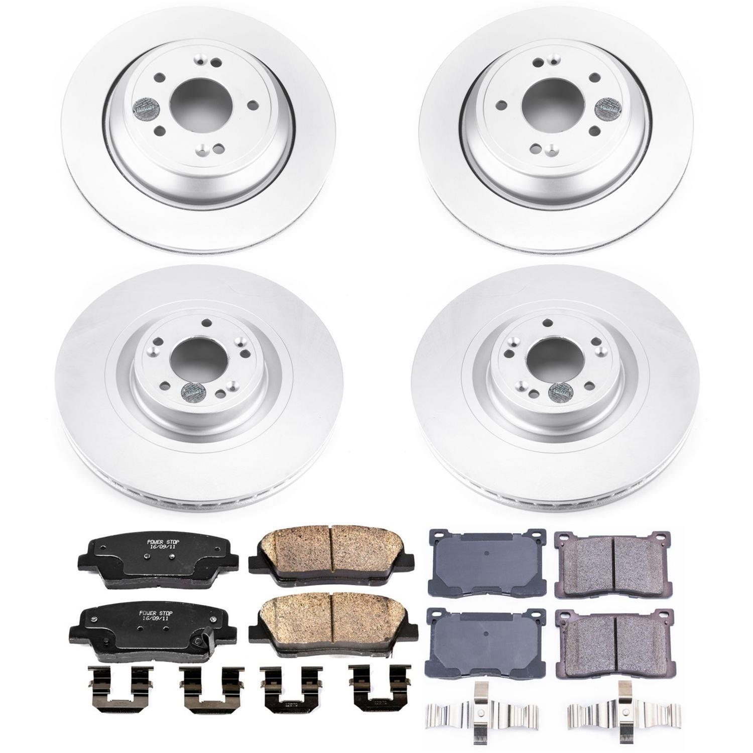Power Stop 12-16 Hyundai Equus Front & Rear Z17 Evolution Geomet Coated Brake Kit (1x psbCRK6313, 1x psbCRK7341) thumbnail 4