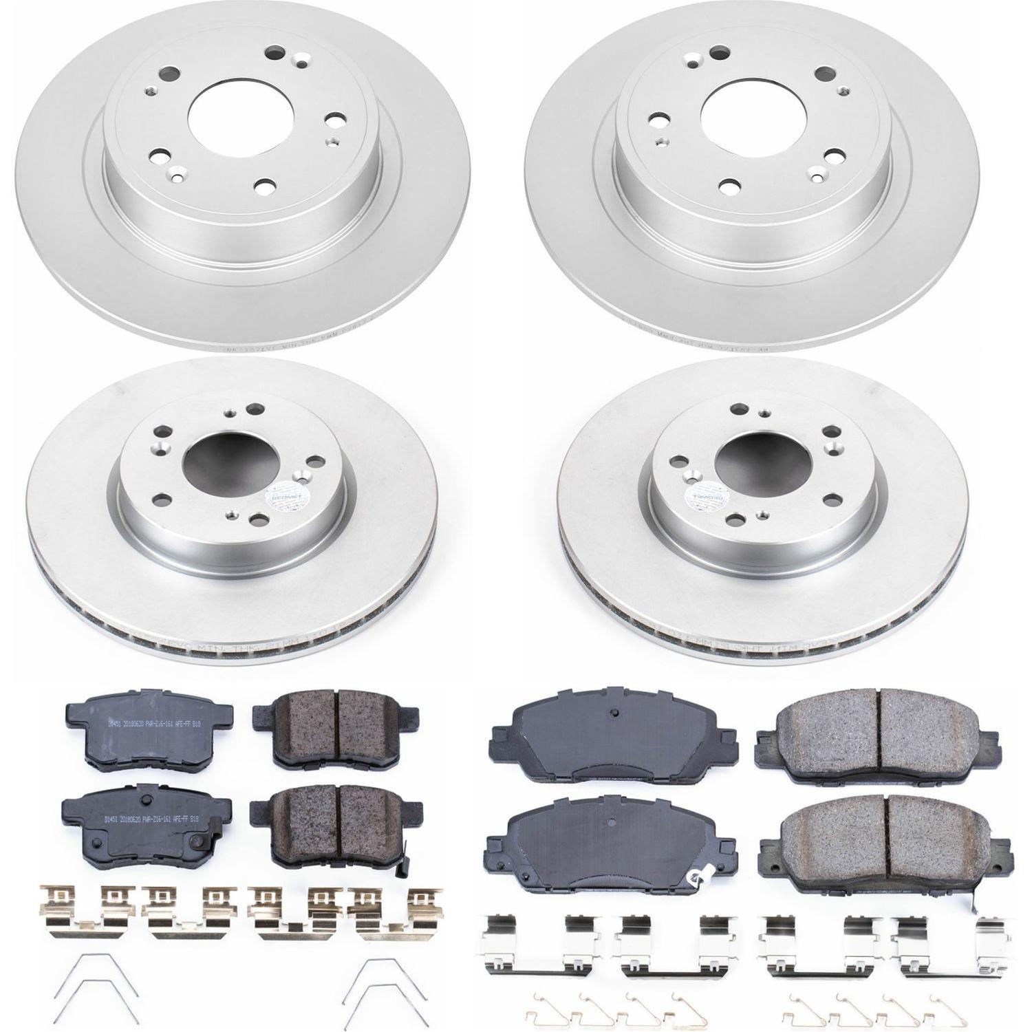 Power Stop 16-17 Honda Accord Front & Rear Z17 Evolution Geomet Coated Brake Kit (1x psbCRK7345, 1x psbCRK5368) thumbnail 4