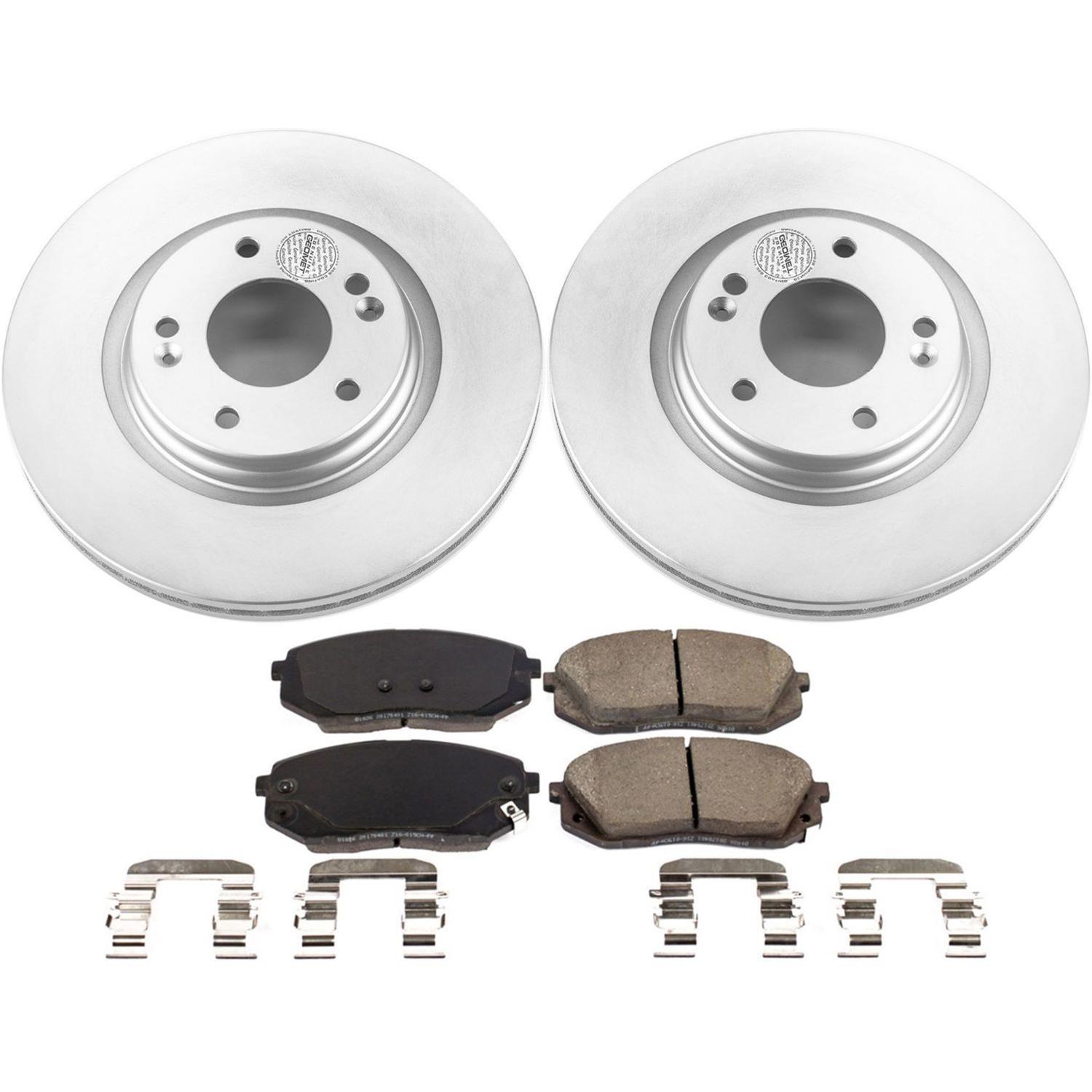 Power Stop 17-19 Hyundai Sonata Front & Rear Z17 Evolution Geomet Coated Brake Kit (1x psbCRK7524, 1x psbCRK7353) thumbnail 8