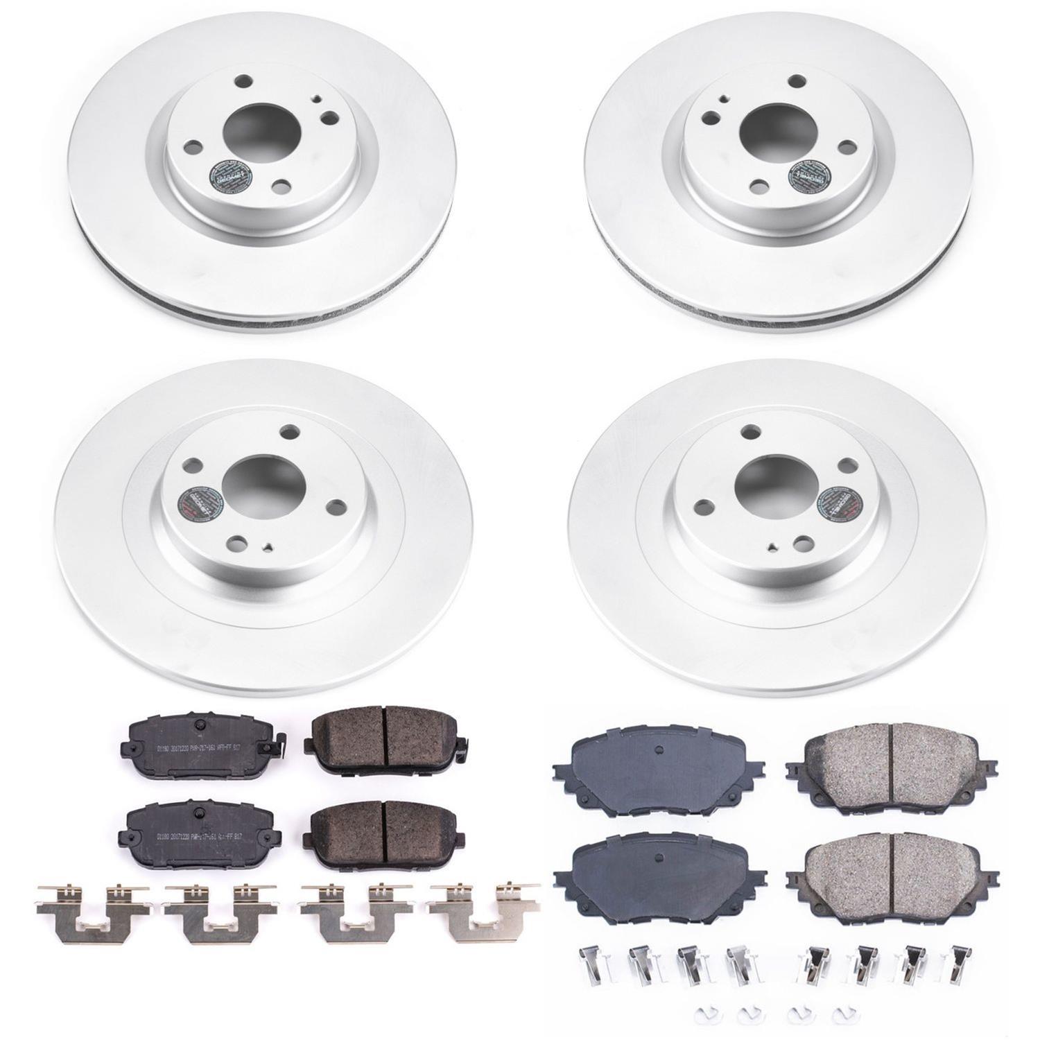 Power Stop 17-19 Fiat 124 Spider Front & Rear Z17 Evolution Geomet Coated Brake Kit (1x psbCRK7362, 1x psbCRK7358) thumbnail 2