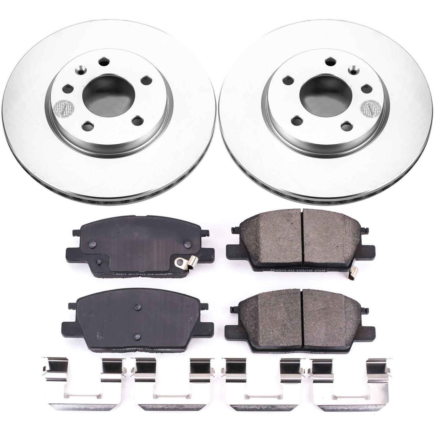 Power Stop 18-19 Buick LaCrosse Front & Rear Z17 Evolution Geomet Coated Brake Kit (1x psbCRK7717, 1x psbCRK7400) thumbnail 4