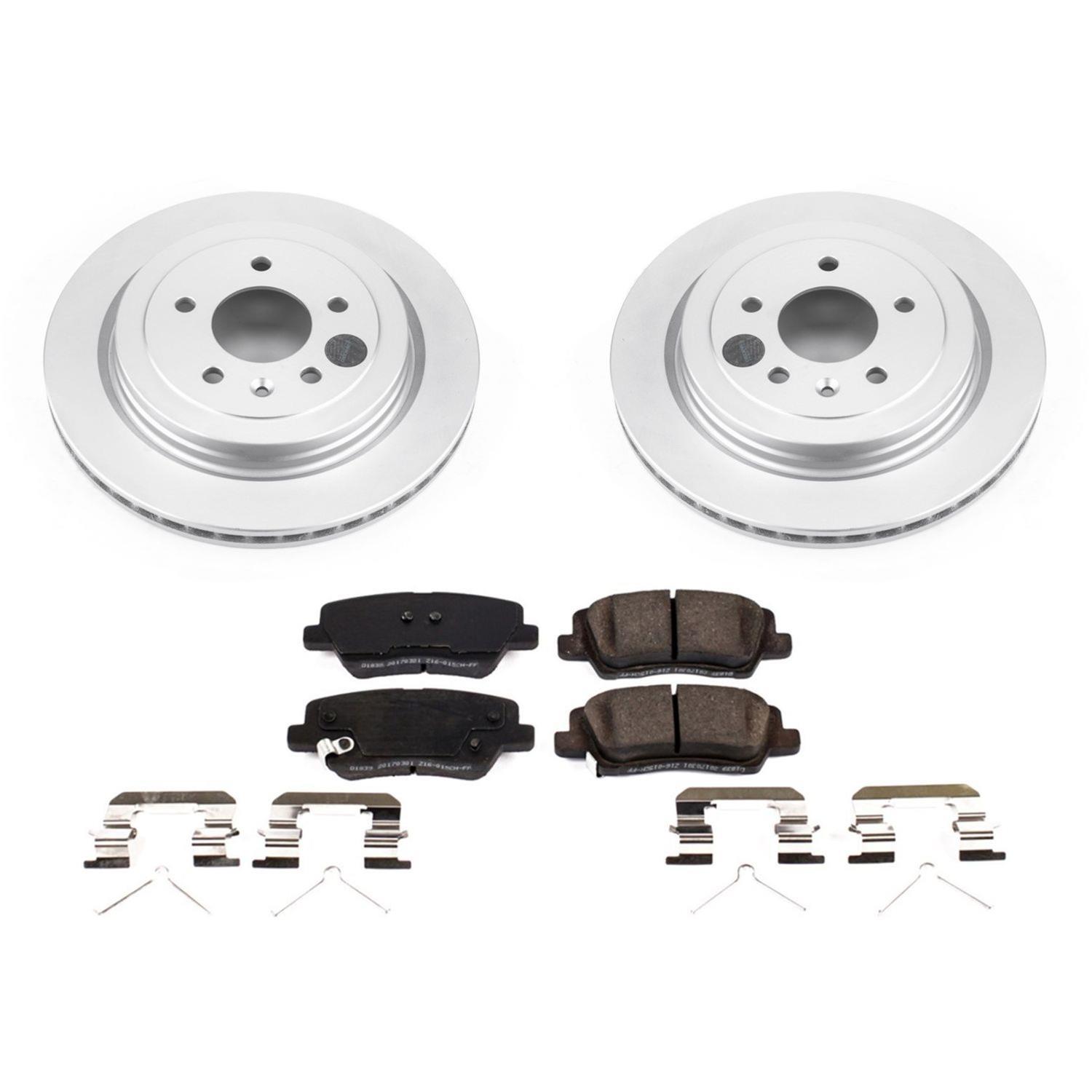 Power Stop 16-18 Cadillac ATS Front & Rear Z17 Evolution Geomet Coated Brake Kit (1x psbCRK7401, 1x psbCRK6389) thumbnail 6