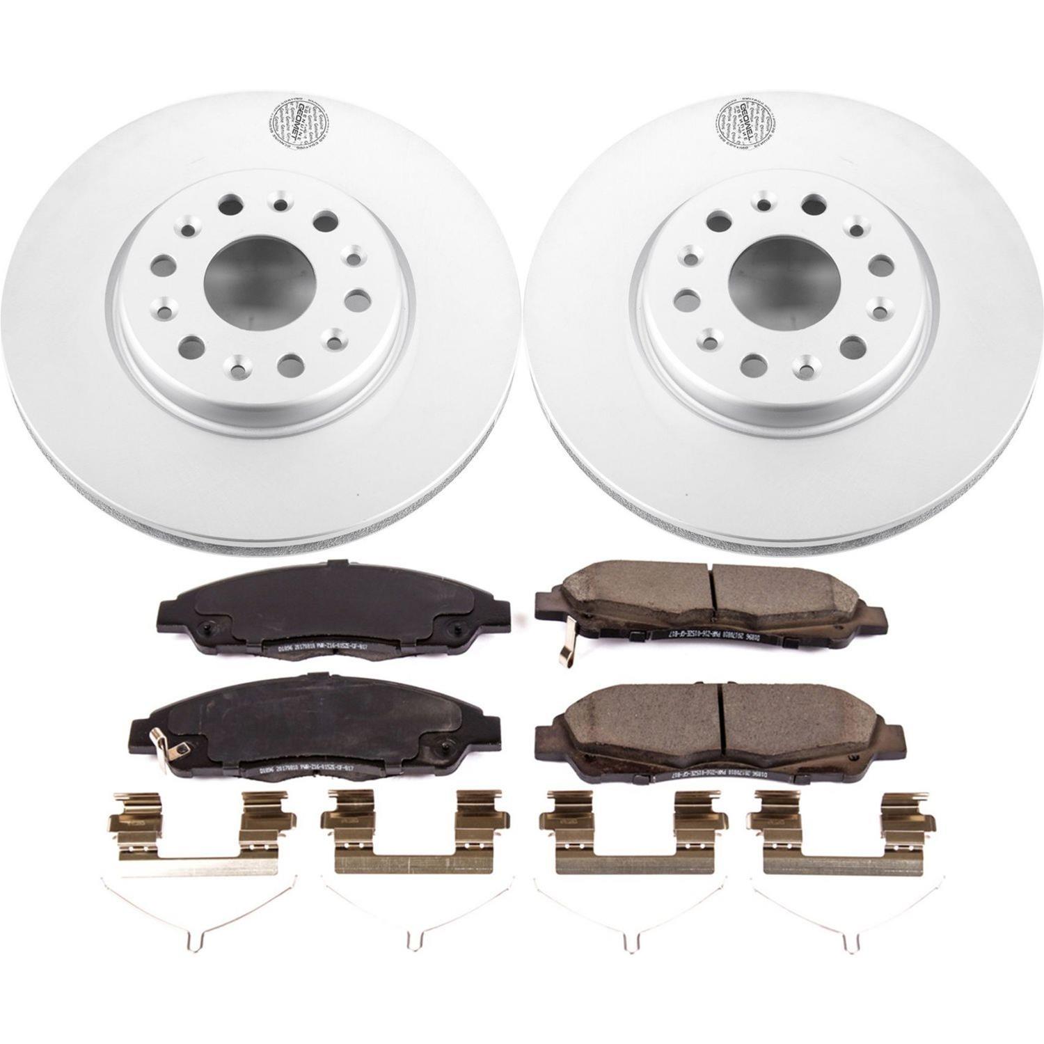 Power Stop 17-18 GMC Acadia Front & Rear Z17 Evolution Geomet Coated Brake Kit (1x psbCRK7411, 1x psbCRK7409) thumbnail 7