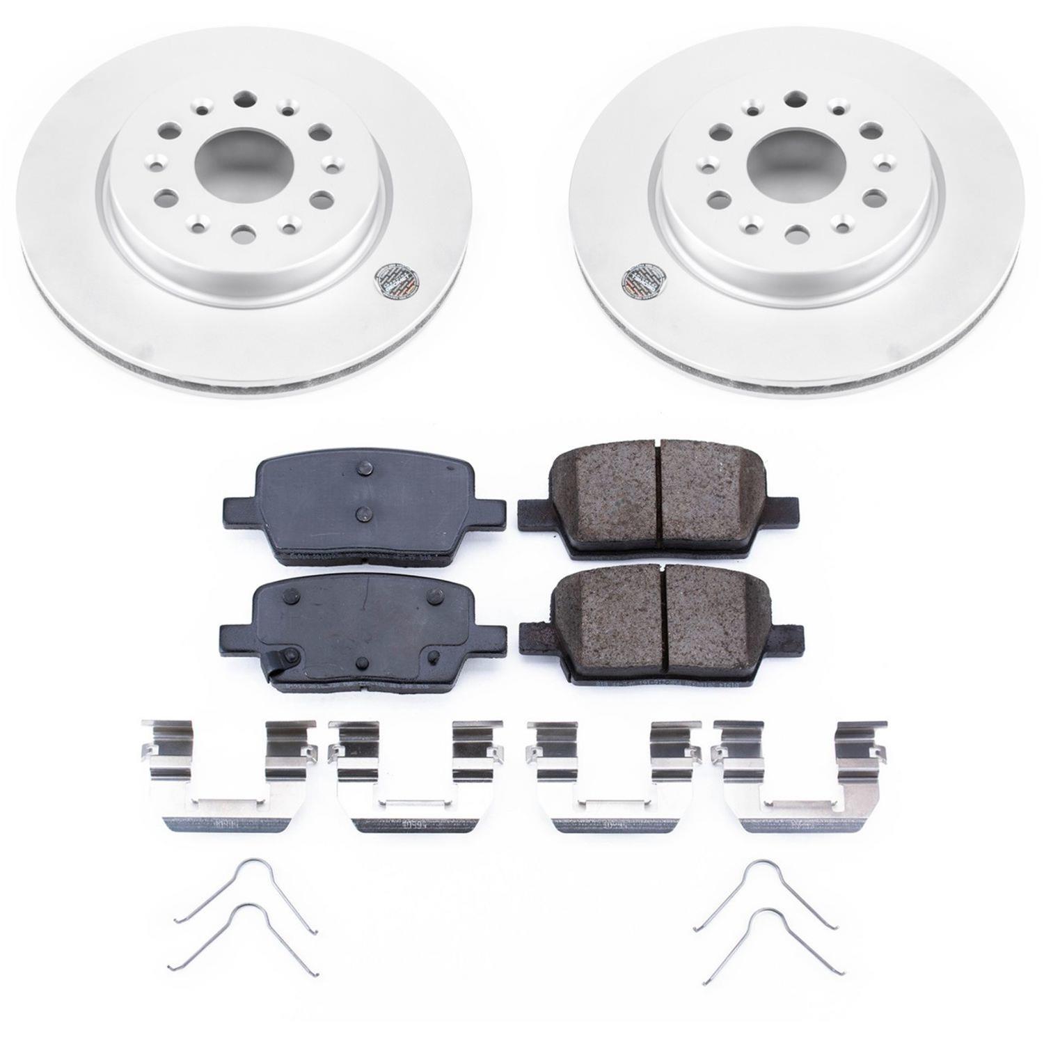 Power Stop 17-18 Cadillac XT5 Front & Rear Z17 Evolution Geomet Coated Brake Kit (1x psbCRK7411, 1x psbCRK7883) thumbnail 5