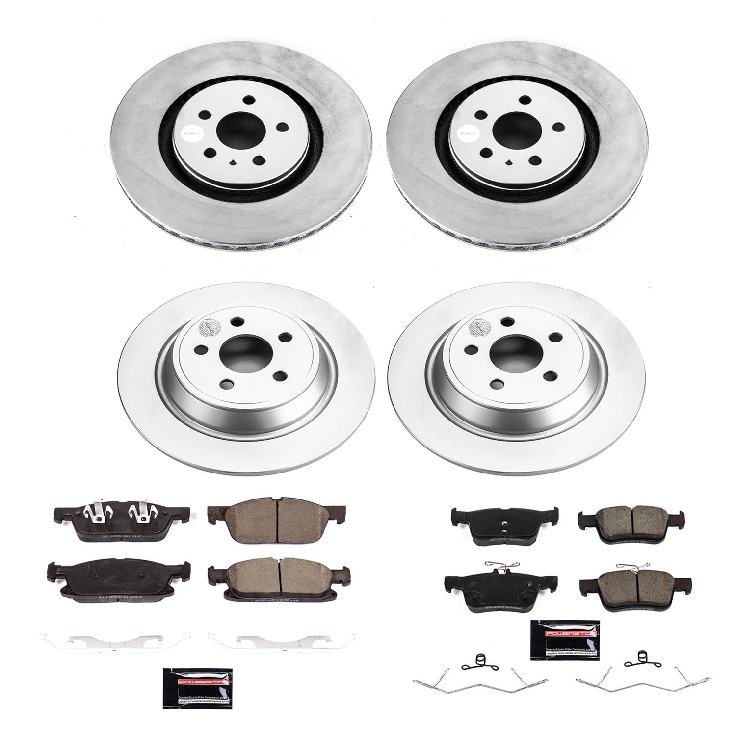 Power Stop 17-18 Lincoln Continental Front & Rear Z17 Evolution Geomet Coated Brake Kit (1x psbCRK7417, 1x psbCRK7143) thumbnail 5