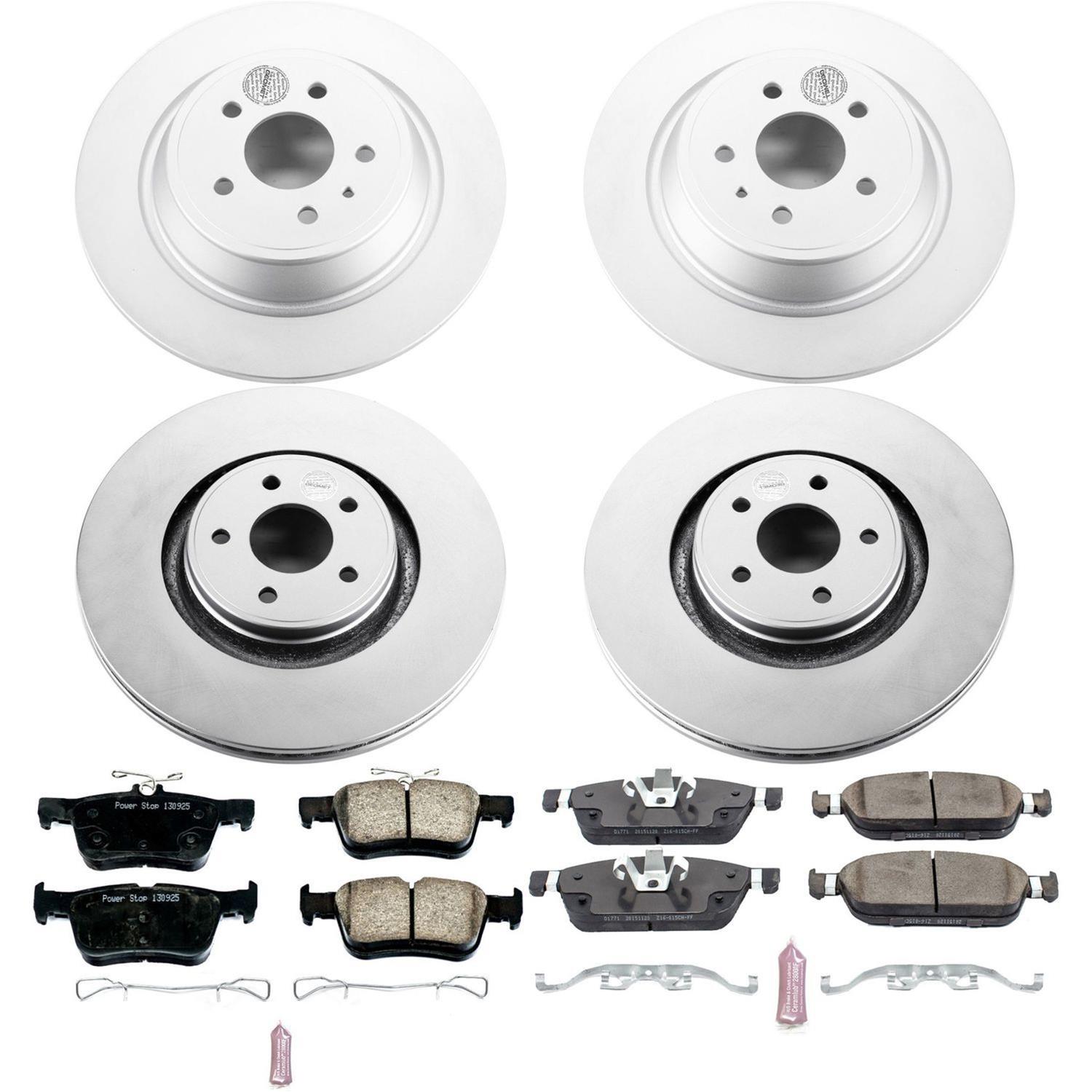 Power Stop 15-17 Lincoln MKC Front & Rear Z17 Evolution Geomet Coated Brake Kit (1x psbCRK7147, 1x psbCRK6817) thumbnail 4