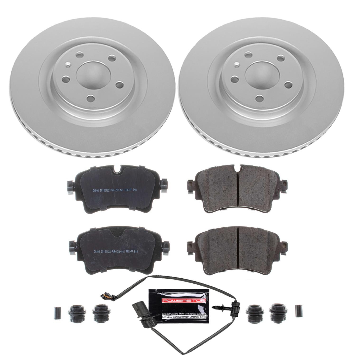 Power Stop 17-19 Audi A4 Front & Rear Z23 Evolution Sport Coated Brake Kit (1x psbCRK7431, 1x psbCRK7648) thumbnail 5