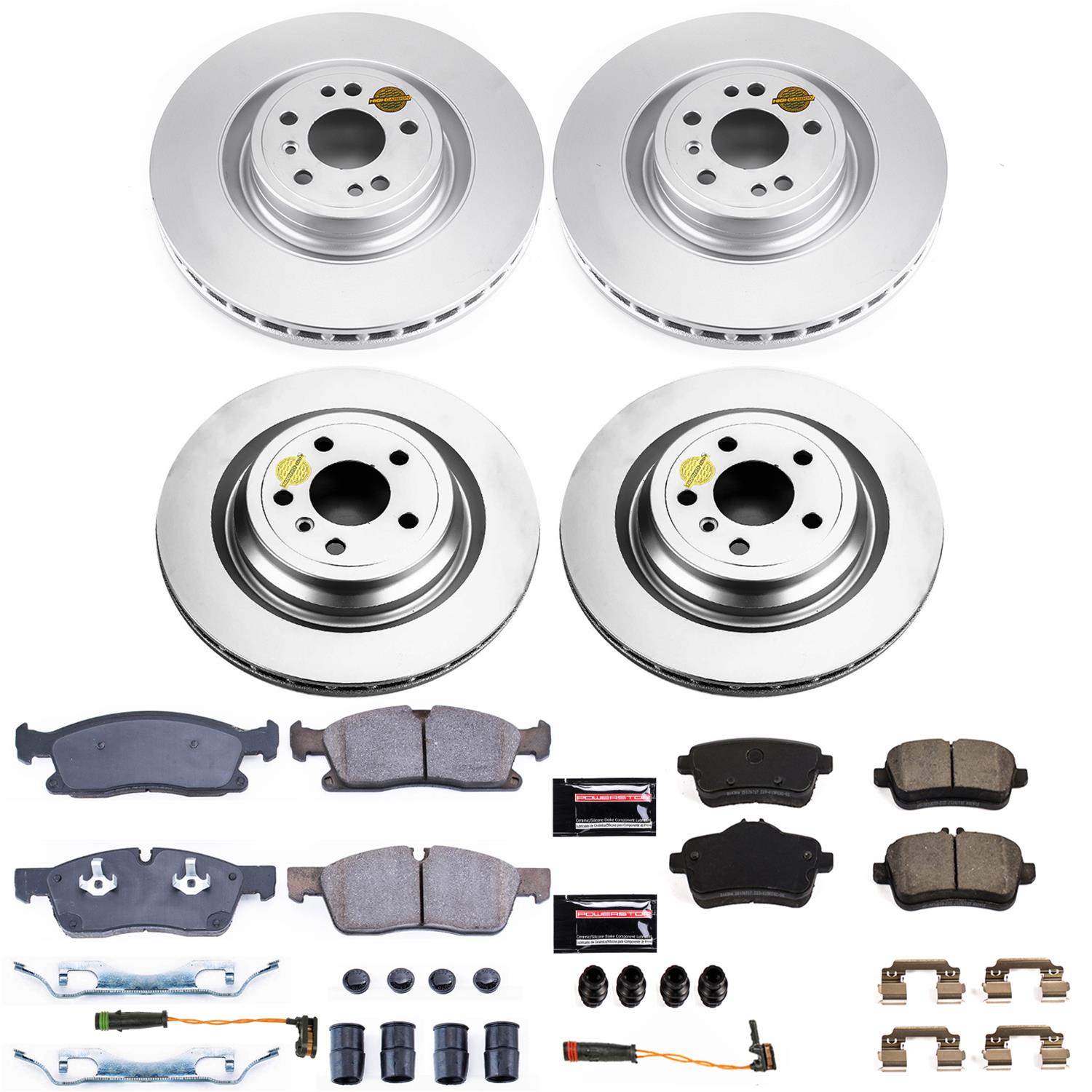 Power Stop 2016 Mercedes-Benz GLE300d Front & Rear Z23 Evolution Sport Coated Brake Kit (1x psbCRK6883, 1x psbCRK7438) thumbnail 5