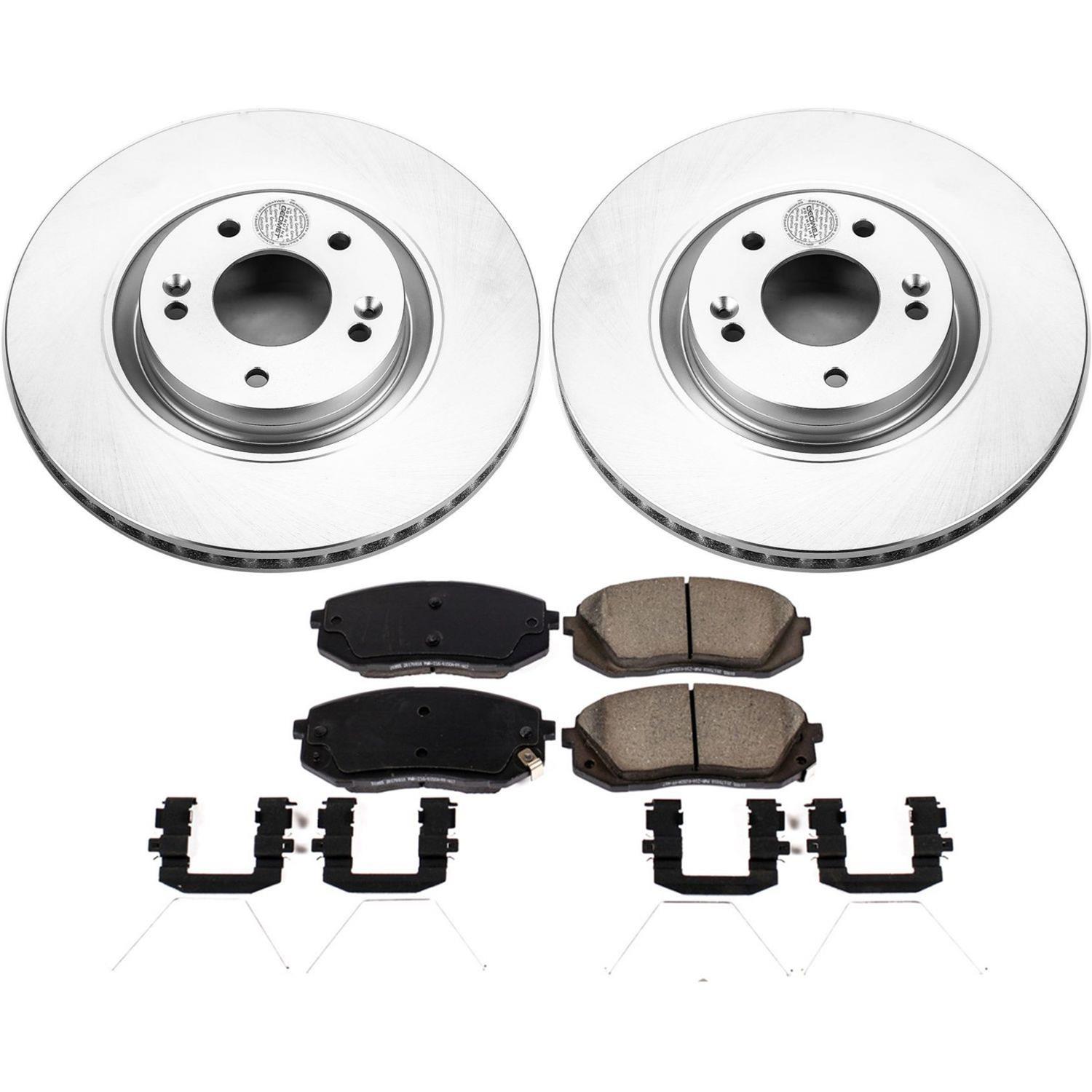 Power Stop 17-19 Hyundai Sonata Front & Rear Z17 Evolution Geomet Coated Brake Kit (1x psbCRK7509, 1x psbCRK7524) thumbnail 4