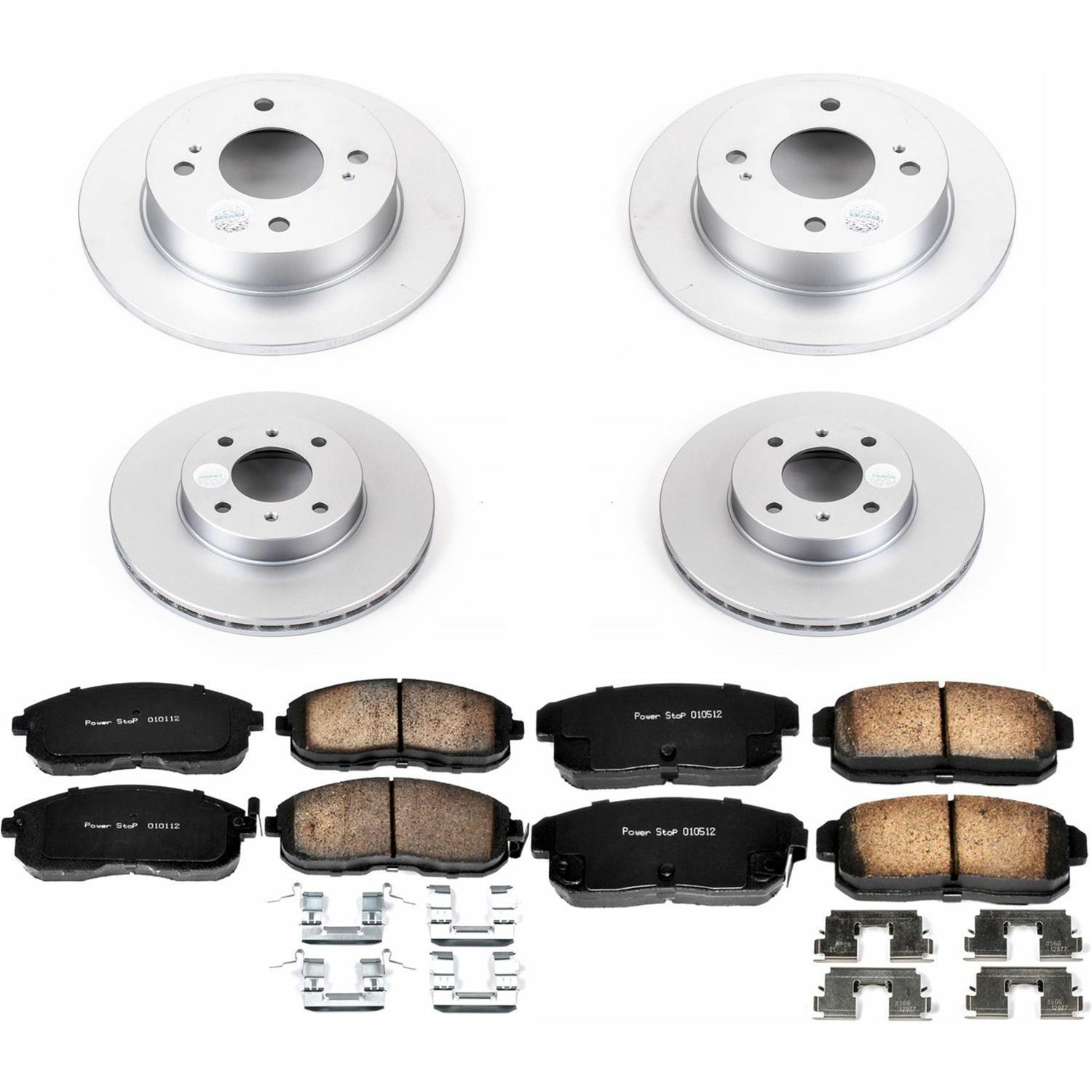 Power Stop 01-02 Infiniti G20 Front & Rear Z17 Evolution Geomet Coated Brake Kit (1x psbCRK749, 1x psbCRK741) thumbnail 4