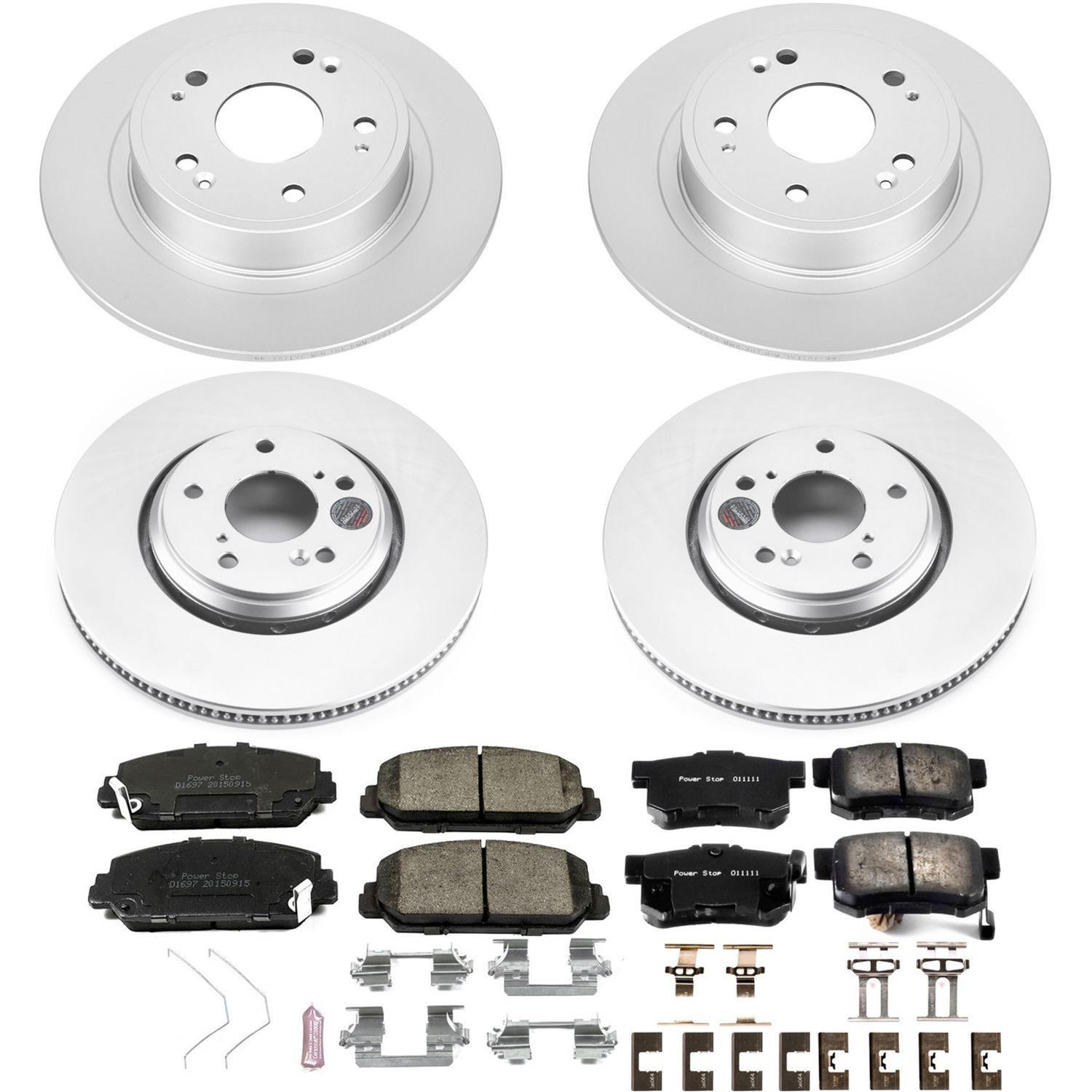 Power Stop 17-18 Acura ILX Front & Rear Z17 Evolution Geomet Coated Brake Kit (1x psbCRK3128, 1x psbCRK7347) thumbnail 4