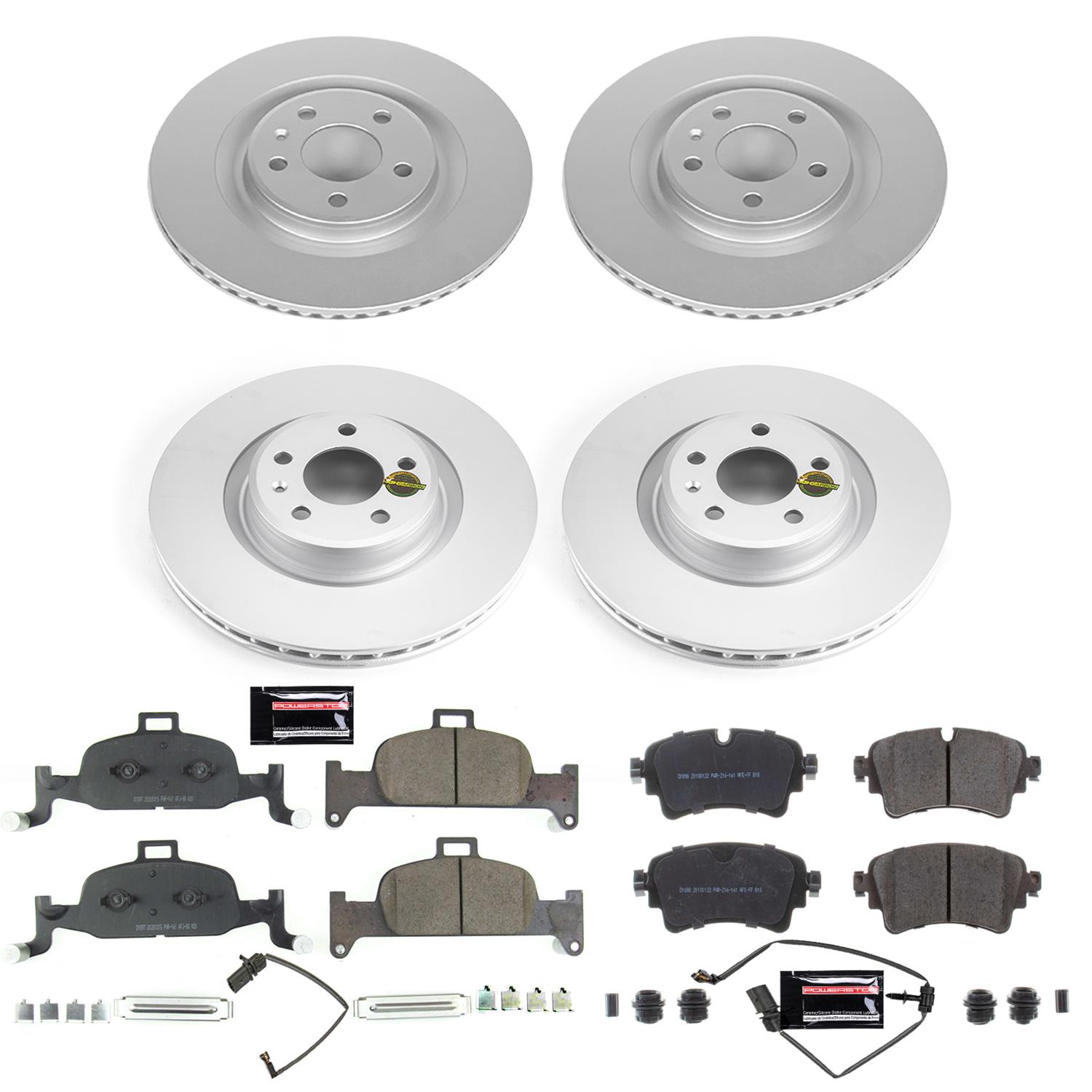 Power Stop 17-19 Audi A4 Front & Rear Z23 Evolution Sport Coated Brake Kit (1x psbCRK7431, 1x psbCRK7648) thumbnail 4