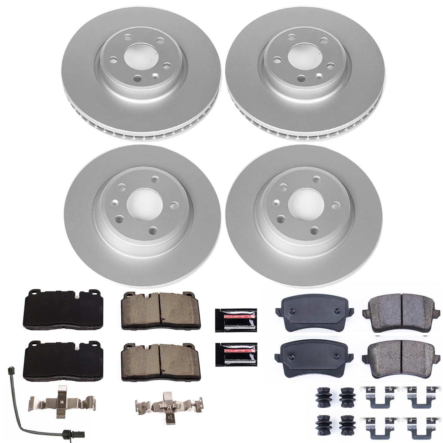 Power Stop 14-17 Audi Q5 Front & Rear Z23 Evolution Sport Coated Brake Kit (1x psbCRK7653, 1x psbCRK4745) thumbnail 4