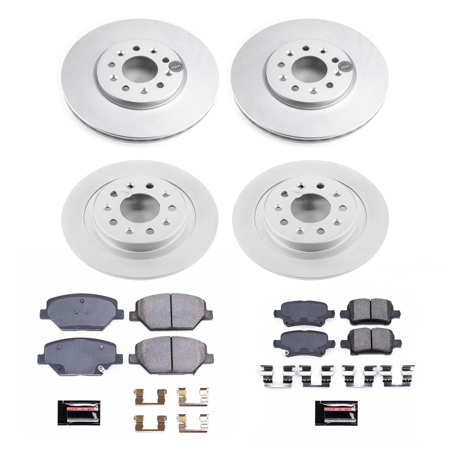 Power Stop 17-19 Buick LaCrosse Front & Rear Z17 Evolution Geomet Coated Brake Kit (1x psbCRK7717, 1x psbCRK7661) thumbnail 8