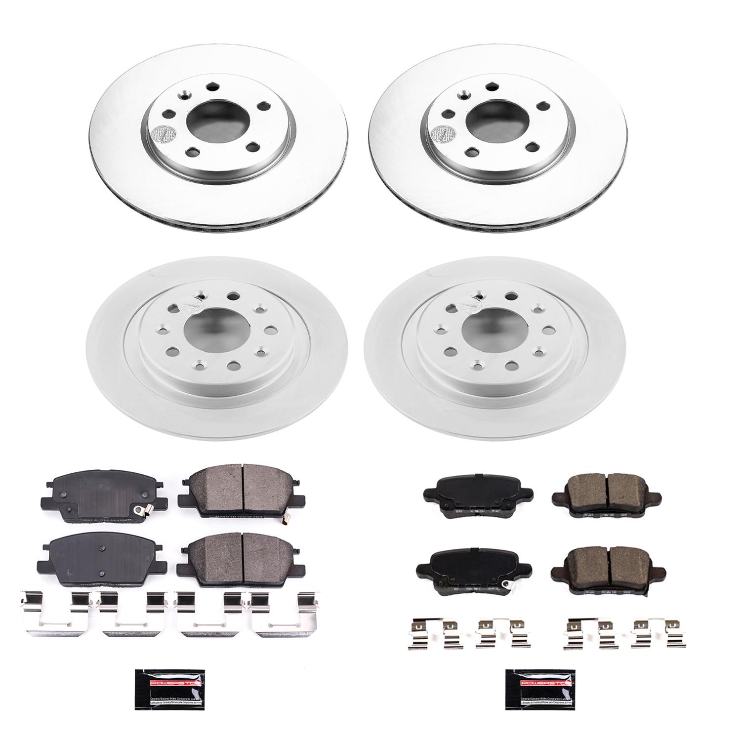 Power Stop 2018 Chevrolet Equinox Front & Rear Z17 Evolution Geomet Coated Brake Kit (1x psbCRK7721, 1x psbCRK7400) thumbnail 7