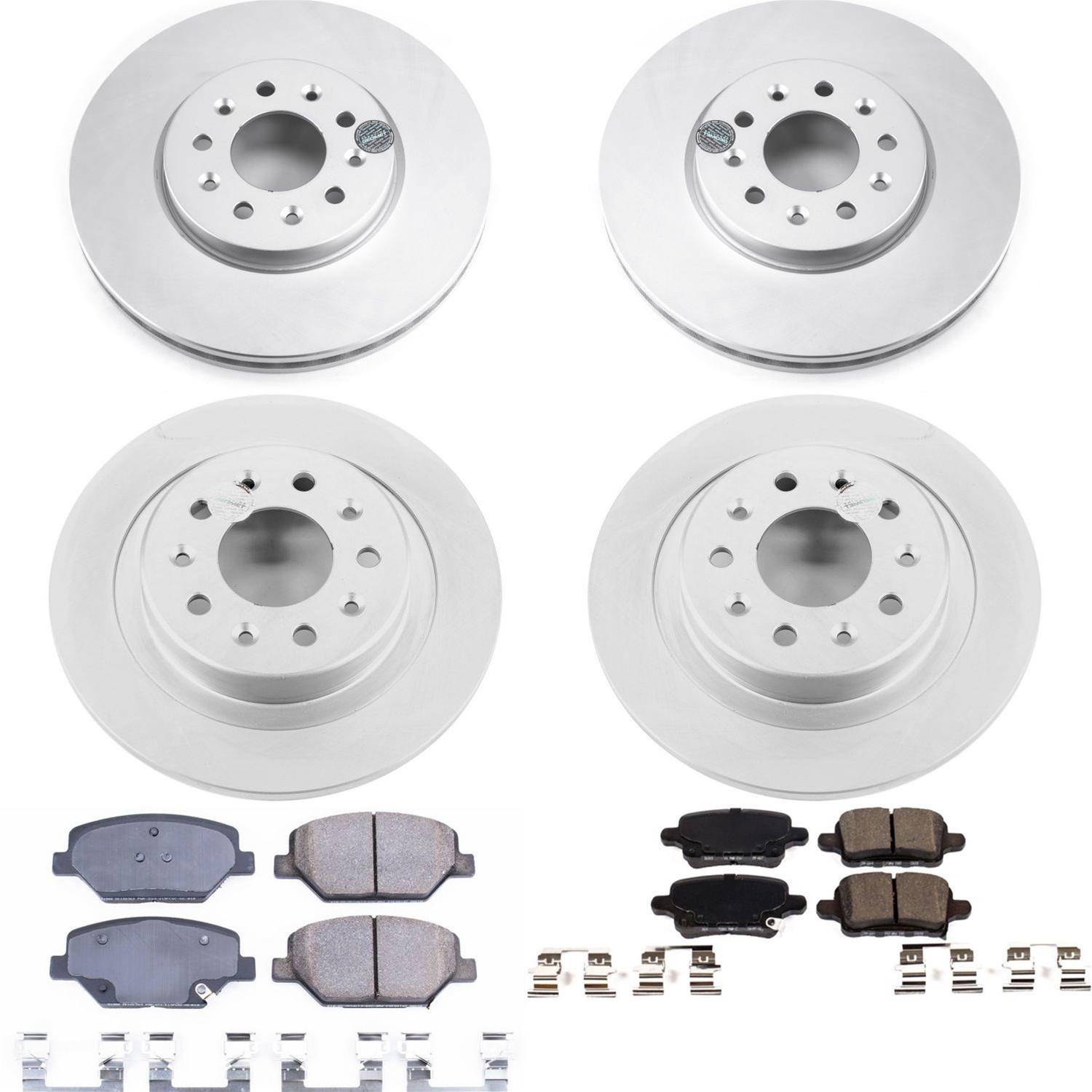 Power Stop 2018 Chevrolet Equinox Front & Rear Z17 Evolution Geomet Coated Brake Kit (1x psbCRK7721, 1x psbCRK7661) thumbnail 6