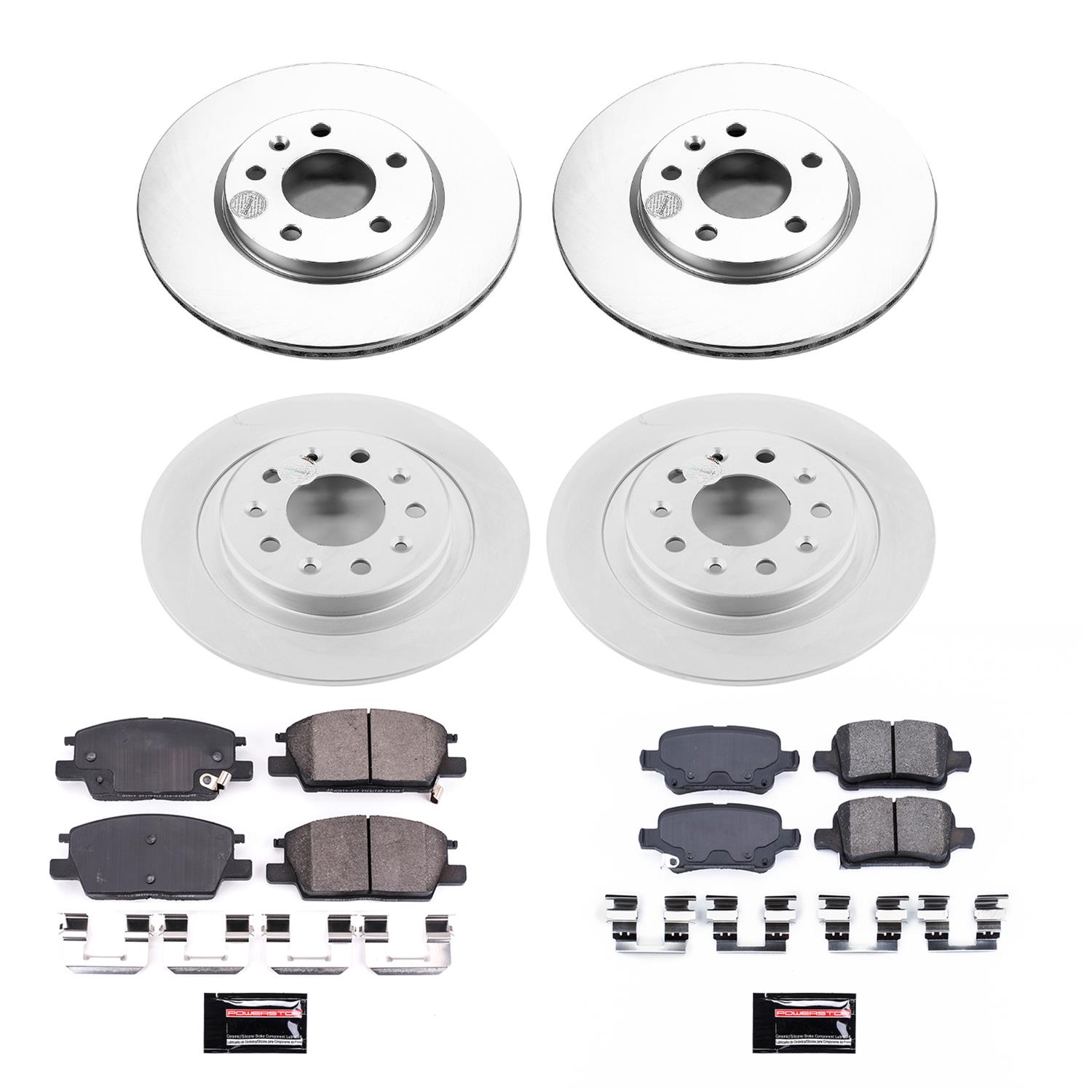 Power Stop 18-19 Buick LaCrosse Front & Rear Z17 Evolution Geomet Coated Brake Kit (1x psbCRK7717, 1x psbCRK7400) thumbnail 6