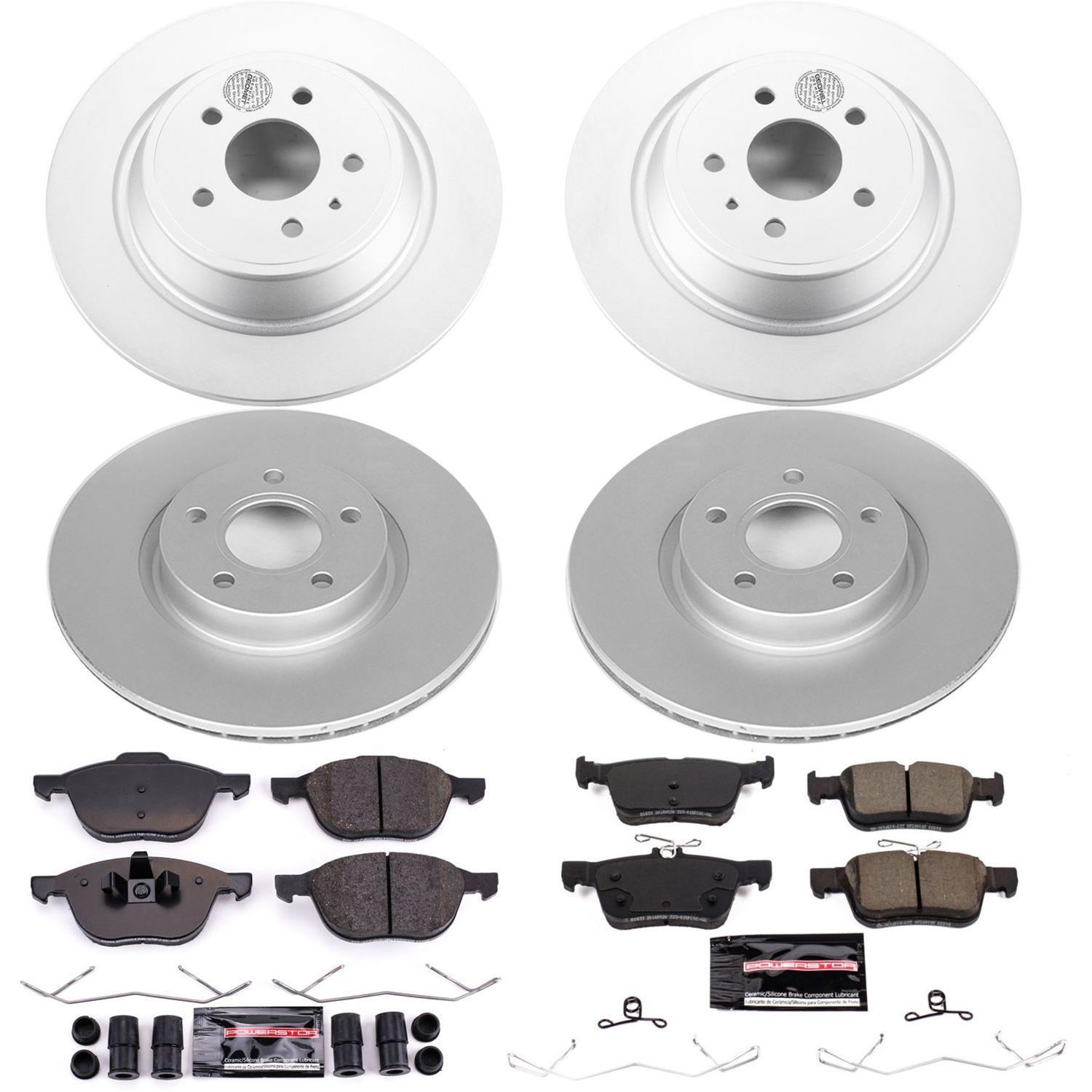 Power Stop 17-19 Ford Escape Front & Rear Z23 Evolution Sport Coated Brake Kit (1x psbCRK7723, 1x psbCRK4575) thumbnail 4