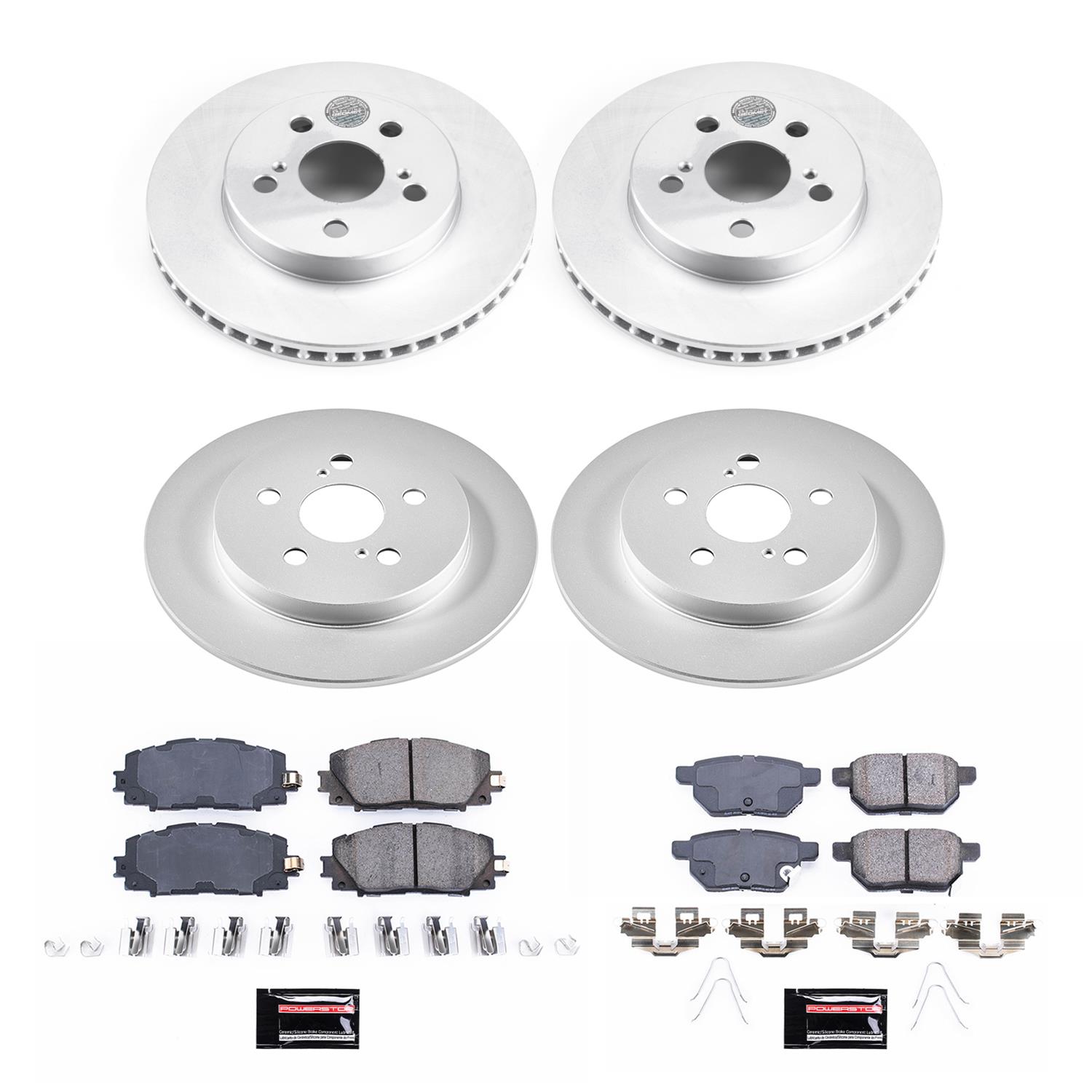 Power Stop 16-18 Toyota Prius Front & Rear Z17 Evolution Geomet Coated Brake Kit (1x psbCRK7701, 1x psbCRK5503) thumbnail 6