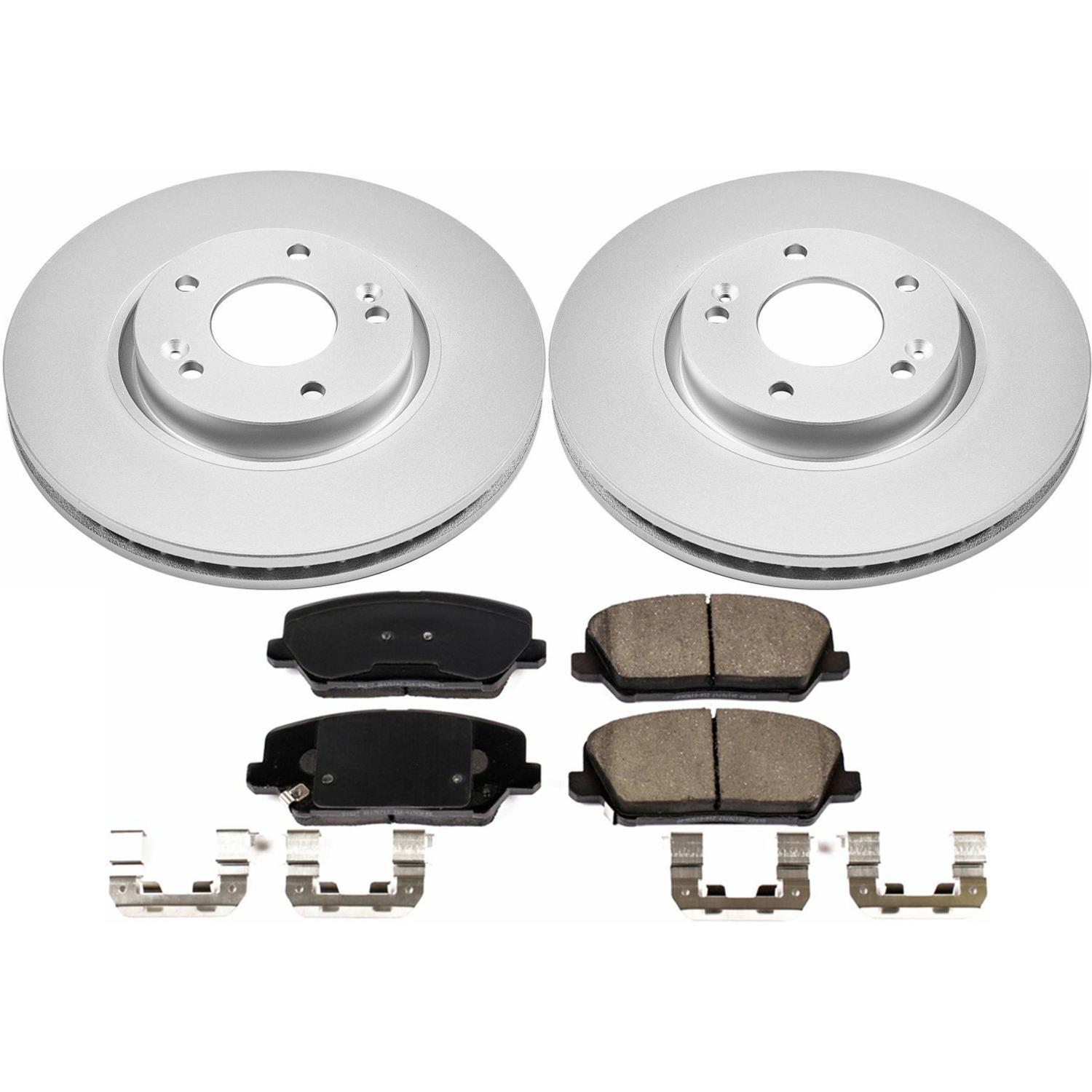 Power Stop 2016 Hyundai Veloster Front & Rear Z17 Coated Brake Kit (1x psbCRK6501, 1x psbCRK7673) thumbnail 7