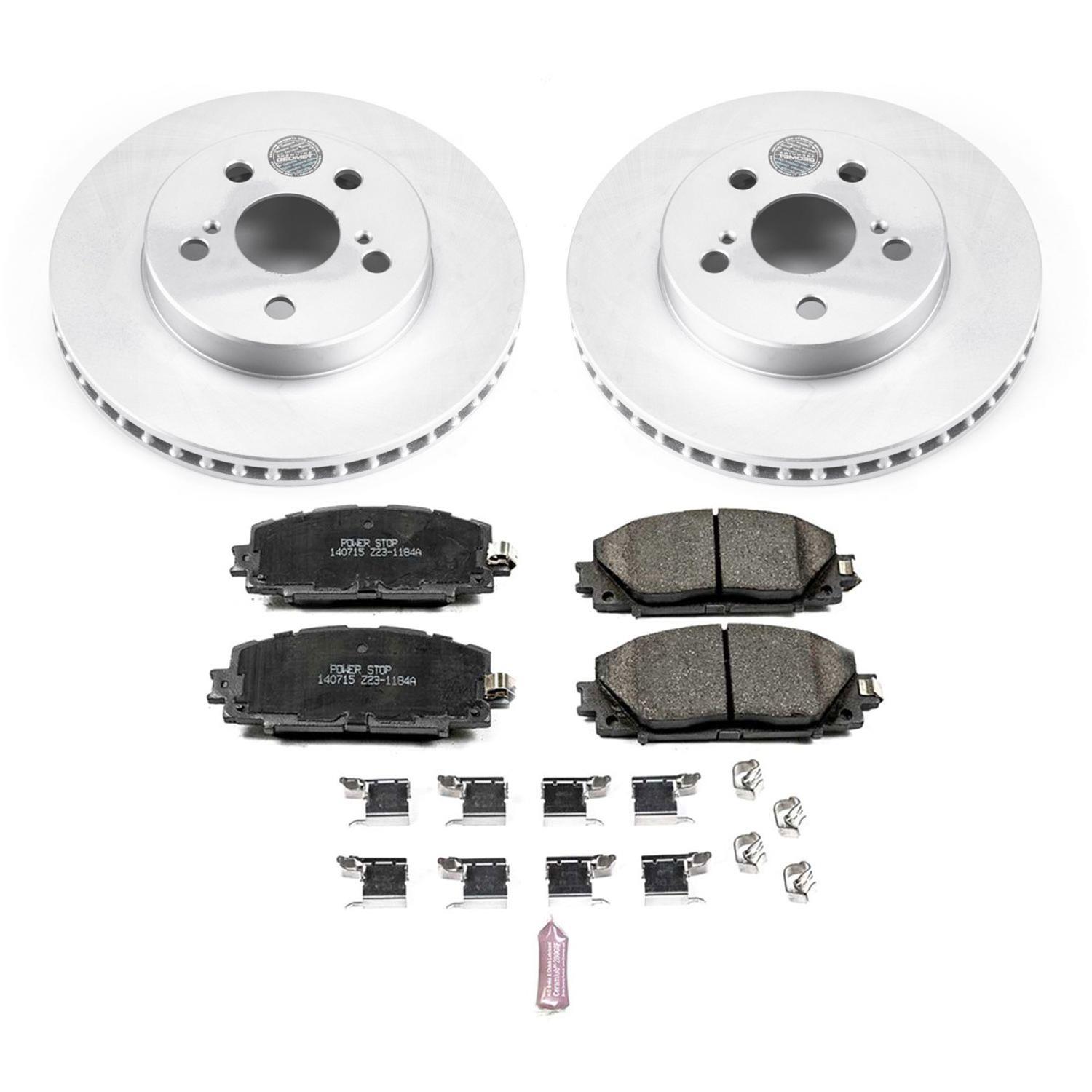 Power Stop 16-18 Toyota Prius Front & Rear Z17 Evolution Geomet Coated Brake Kit (1x psbCRK7701, 1x psbCRK5503) thumbnail 8