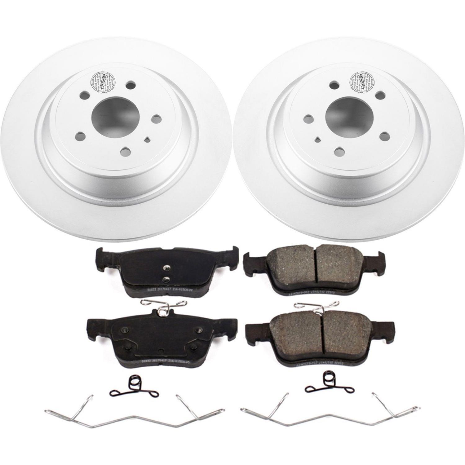 Power Stop 2020 Ford Fusion Front & Rear Z17 Evolution Geomet Coated Brake Kit (1x psbCRK7723, 1x psbCRK6816) thumbnail 5