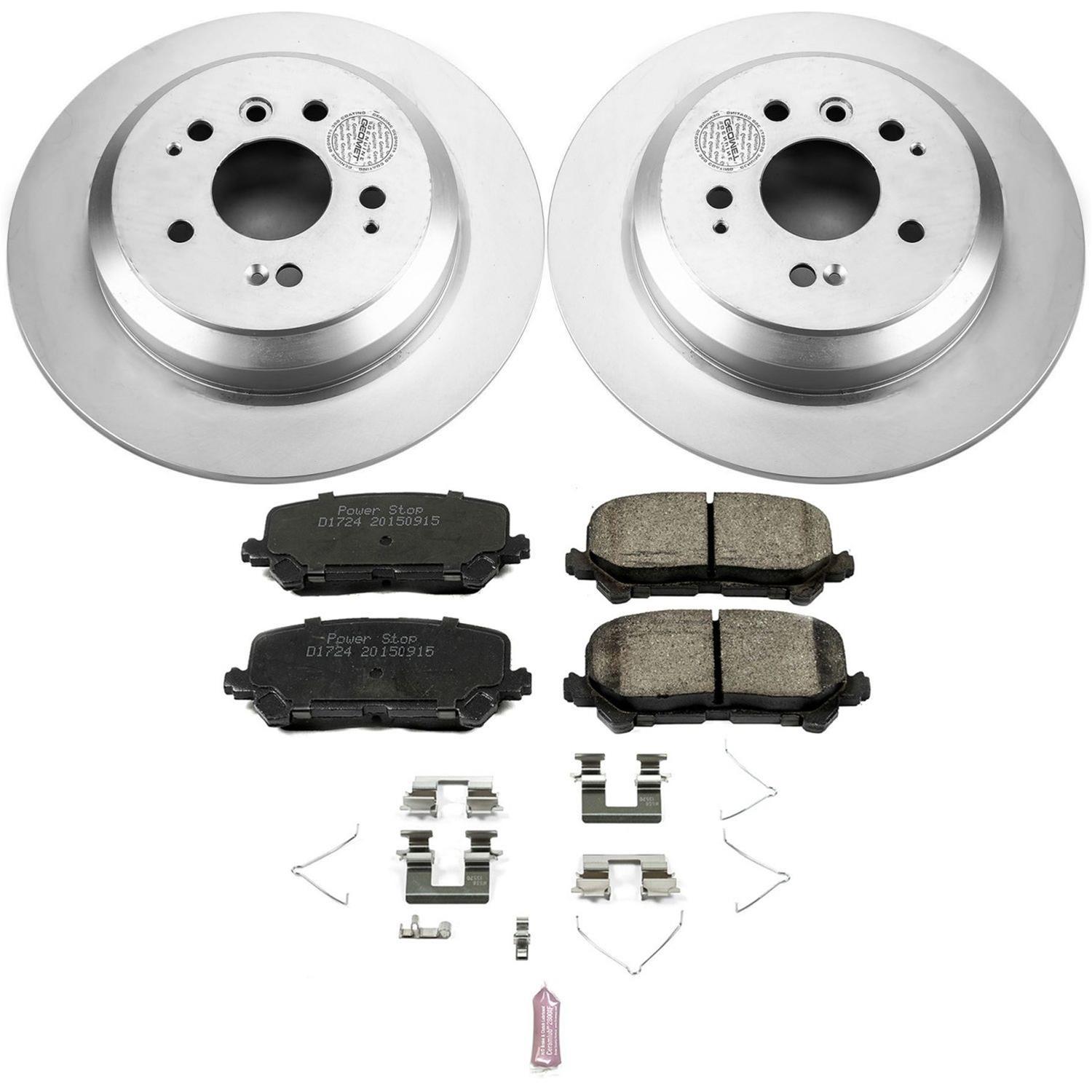 Power Stop 16-19 Honda Pilot Front & Rear Z17 Evolution Geomet Coated Brake Kit (1x psbCRK7352, 1x psbCRK7727) thumbnail 6