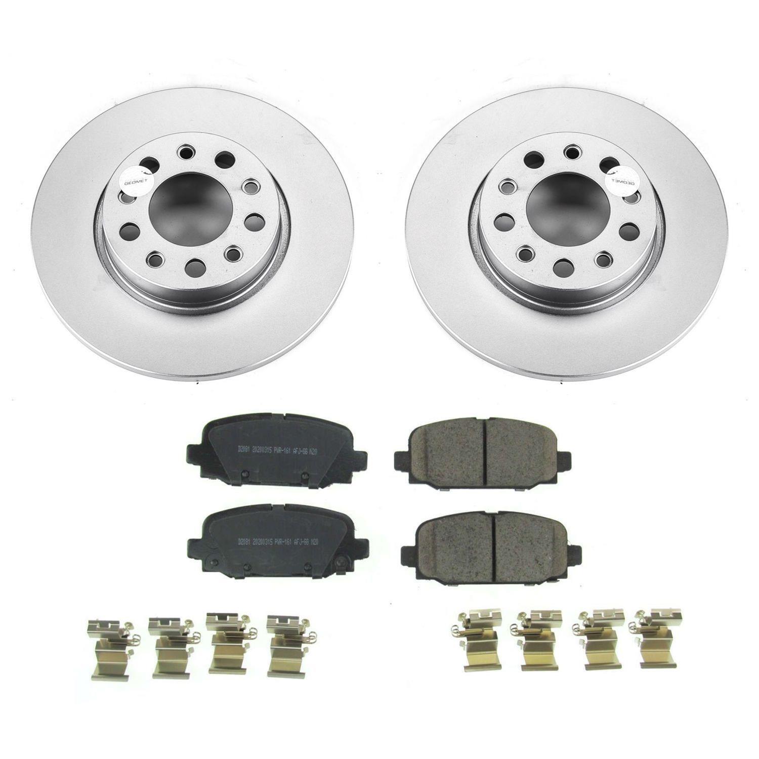 Power Stop 17-19 Jeep Compass Front & Rear Z17 Evolution Geomet Coated Brake Kit (1x psbCRK7736, 1x psbCRK7299) thumbnail 6