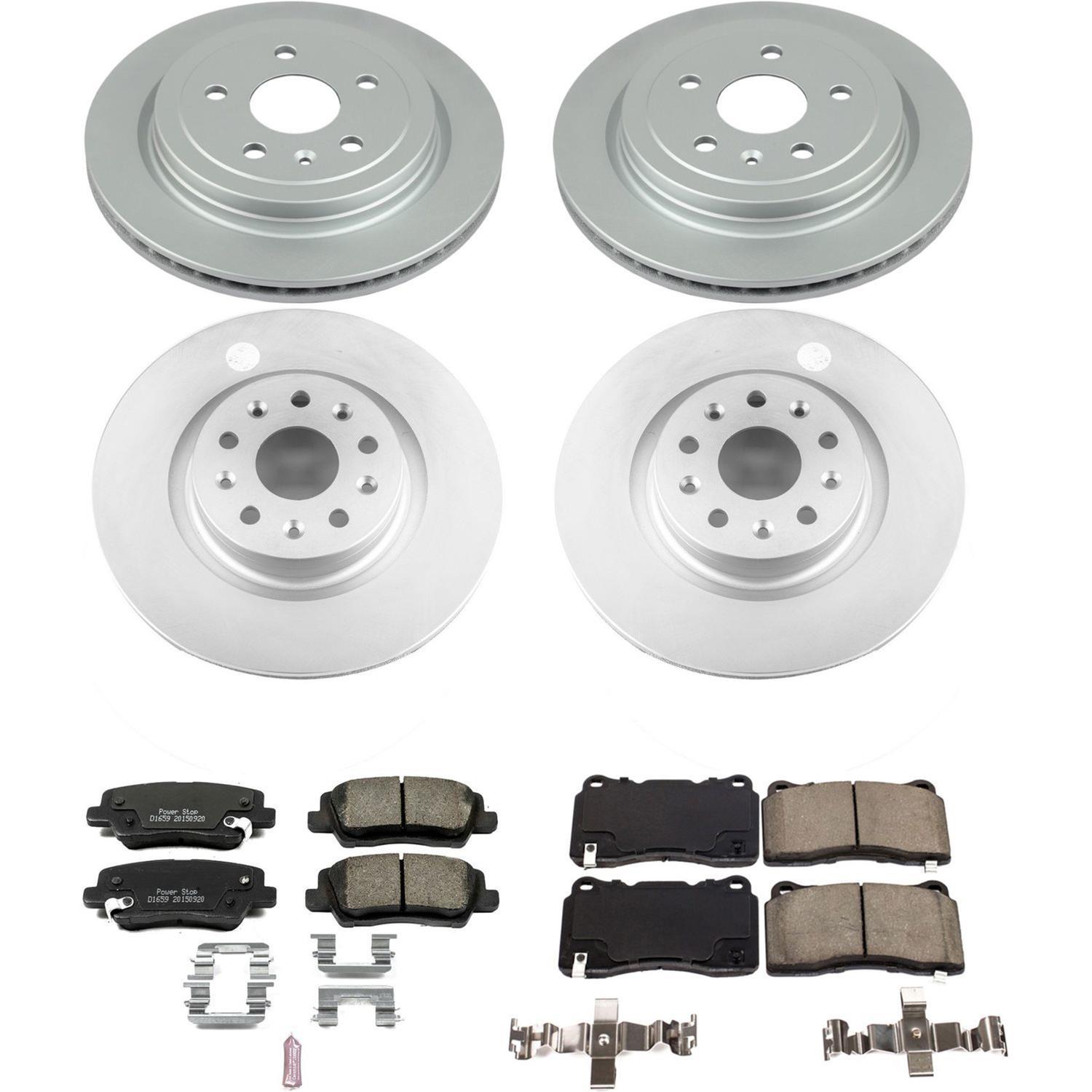 Power Stop 14-18 Cadillac CTS Front & Rear Z17 Evolution Geomet Coated Brake Kit (1x psbCRK6991, 1x psbCRK7777) thumbnail 5