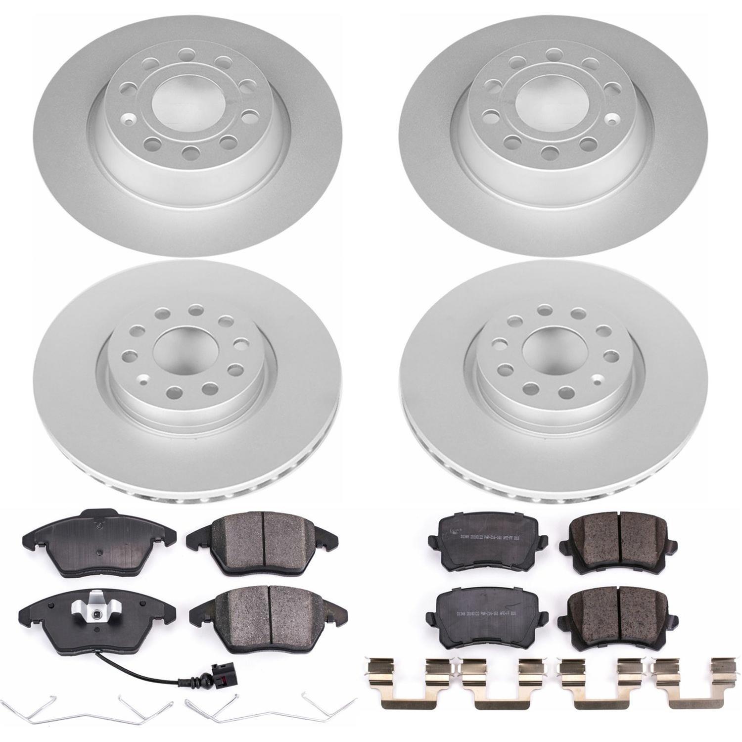 Power Stop 09-17 Volkswagen CC Front & Rear Z23 Evolution Sport Coated Brake Kit (1x psbCRK2259, 1x psbCRK7324) thumbnail 4