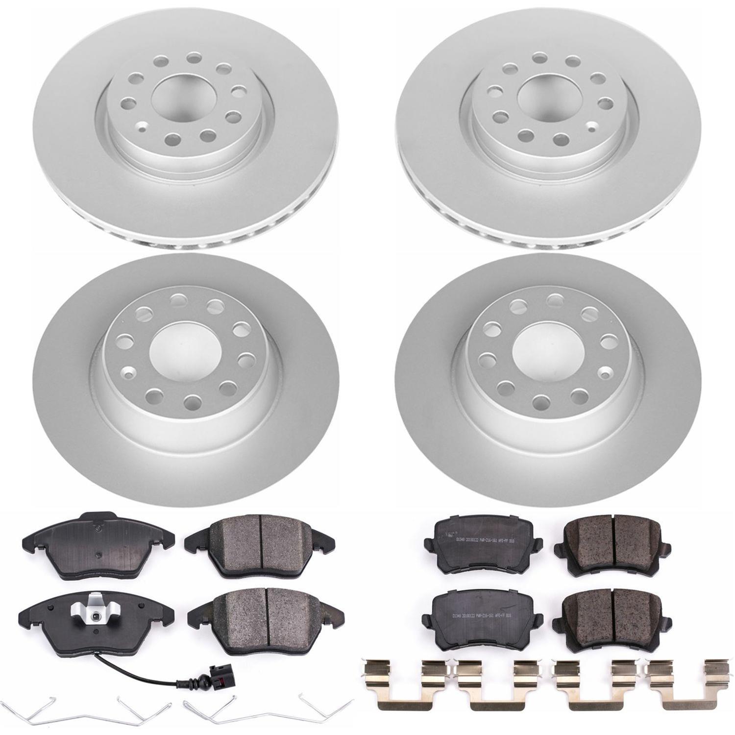 Power Stop 2009 Volkswagen Passat Front & Rear Z23 Evolution Sport Coated Brake Kit (1x psbCRK2259, 1x psbCRK7811) thumbnail 2