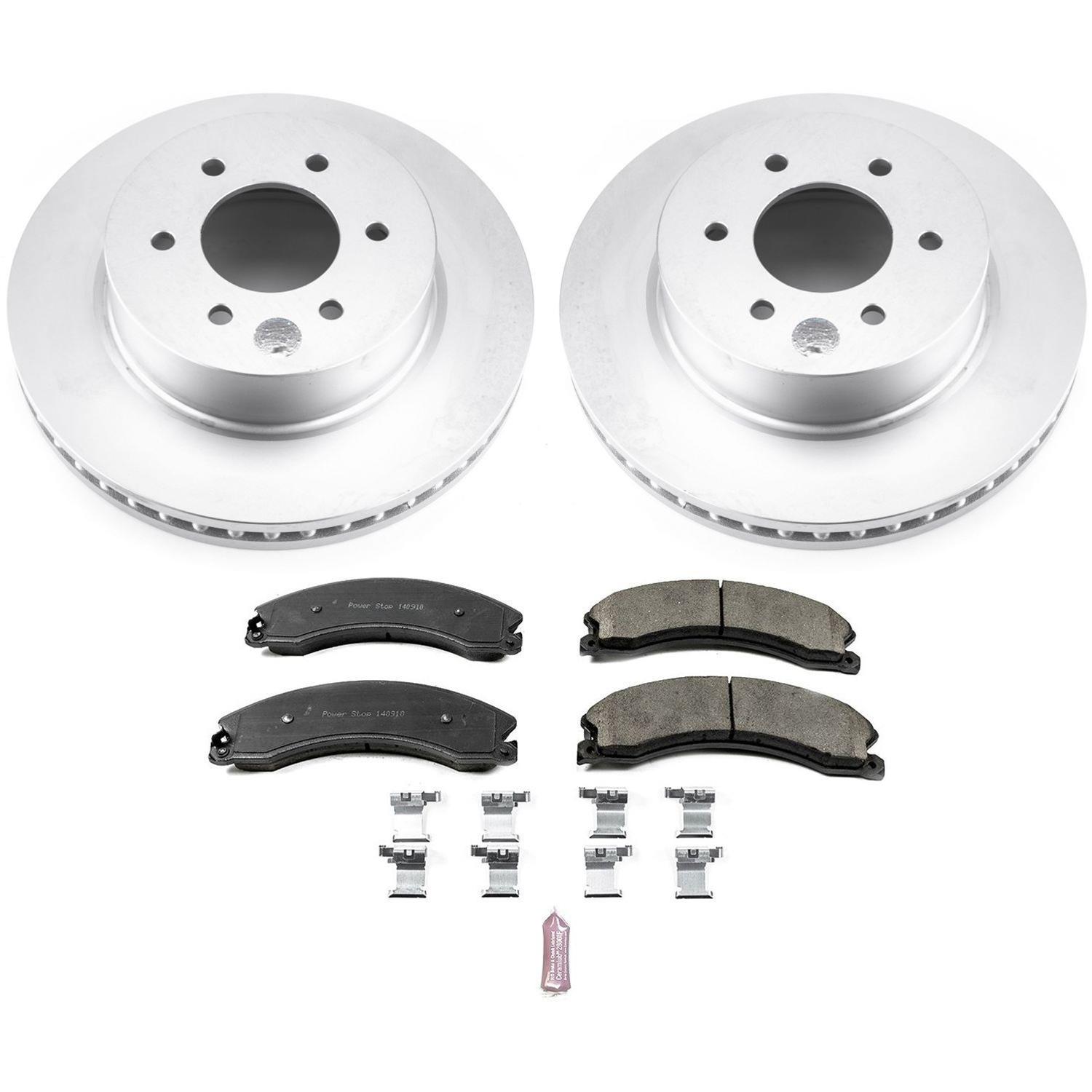 Power Stop 16-22 Nissan Titan XD Front Z17 Coated Brake Kit (2x psbJBR1754EVC, 1x psb17-1565) thumbnail 3