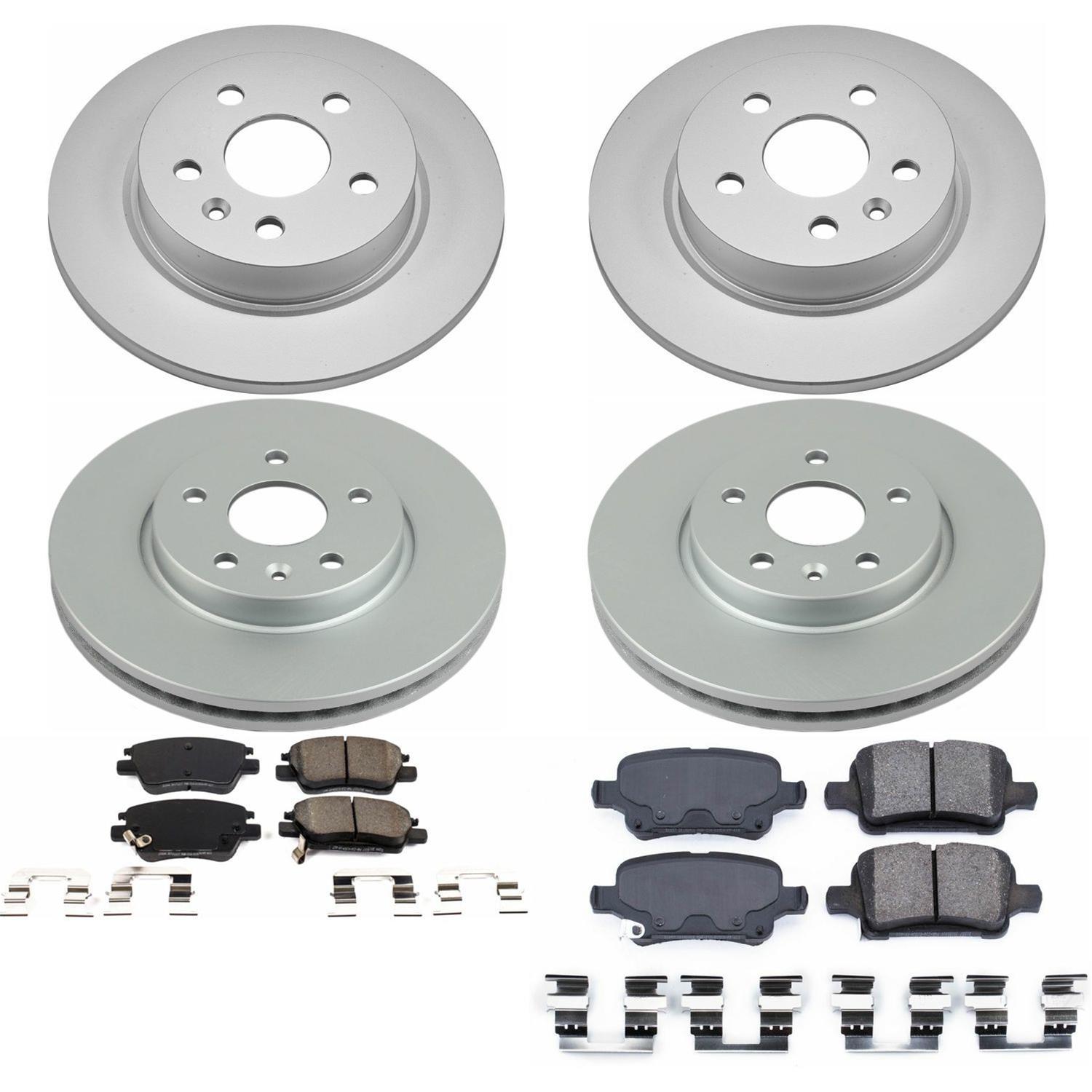 Power Stop 2016 Chevrolet Cruze Front & Rear Z17 Evolution Geomet Coated Brake Kit (1x psbCRK7896, 1x psbCRK7399) thumbnail 6