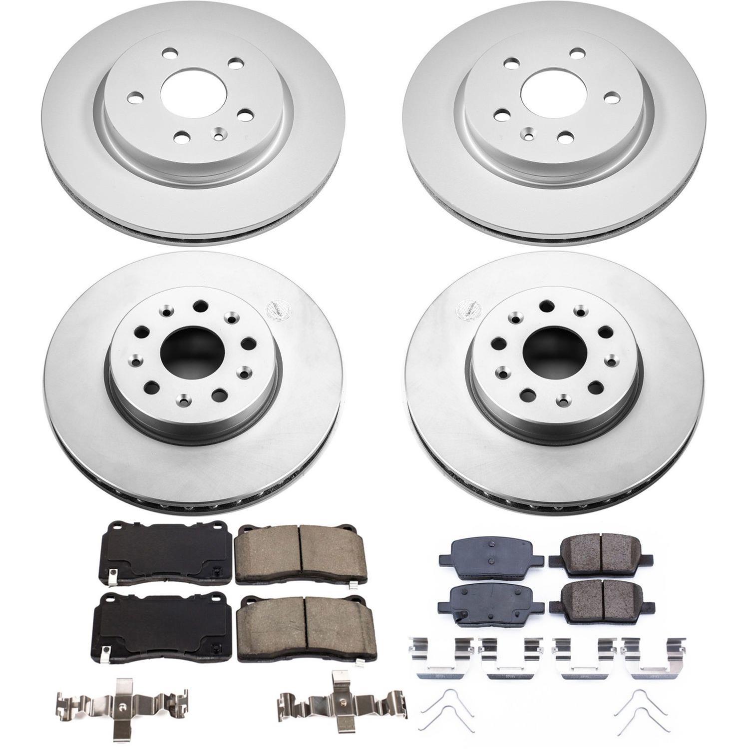 Power Stop 16-18 Cadillac CT6 Front & Rear Z17 Evolution Geomet Coated Brake Kit (1x psbCRK7289, 1x psbCRK7882) thumbnail 4