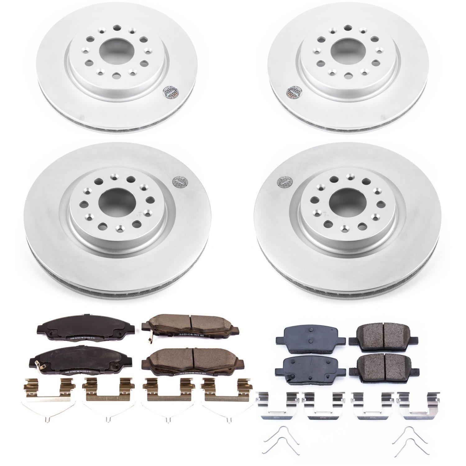Power Stop 17-18 Cadillac XT5 Front & Rear Z17 Evolution Geomet Coated Brake Kit (1x psbCRK7411, 1x psbCRK7883) thumbnail 2
