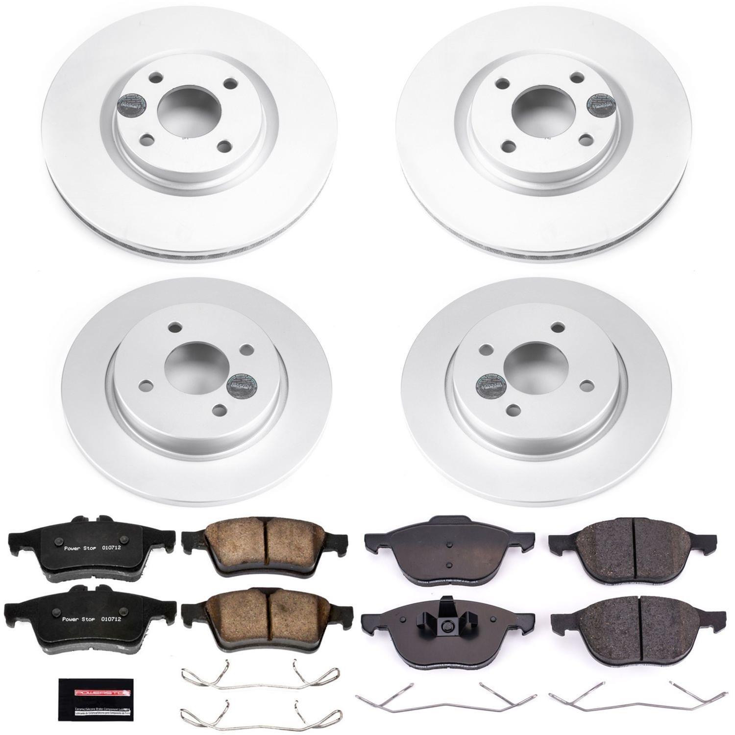 Power Stop 2018 Ford EcoSport Front & Rear Z17 Evolution Geomet Coated Brake Kit (1x psbCRK7884, 1x psbCRK7898) thumbnail 5