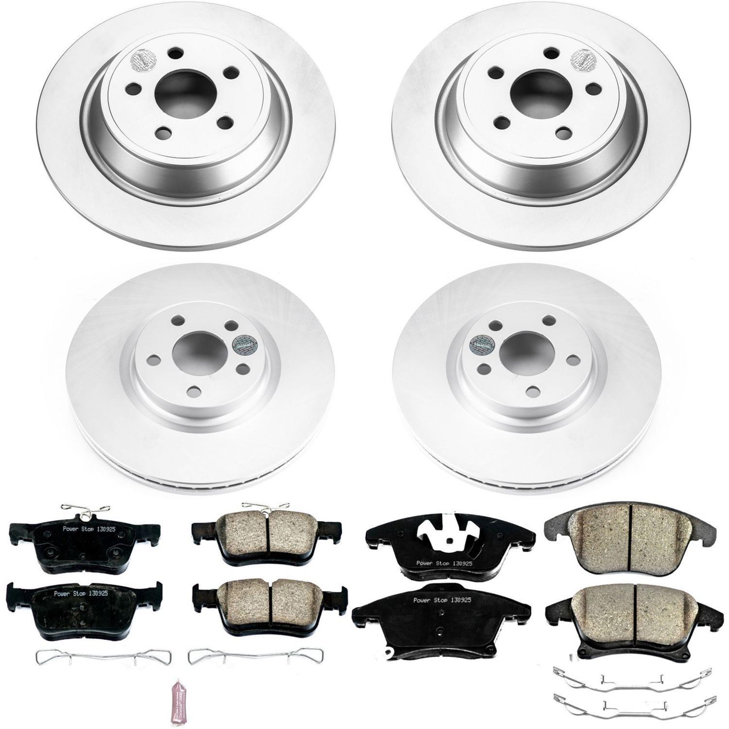 Power Stop 17-19 Lincoln MKZ Front & Rear Z17 Evolution Geomet Coated Brake Kit (1x psbCRK7885, 1x psbCRK7144) thumbnail 4