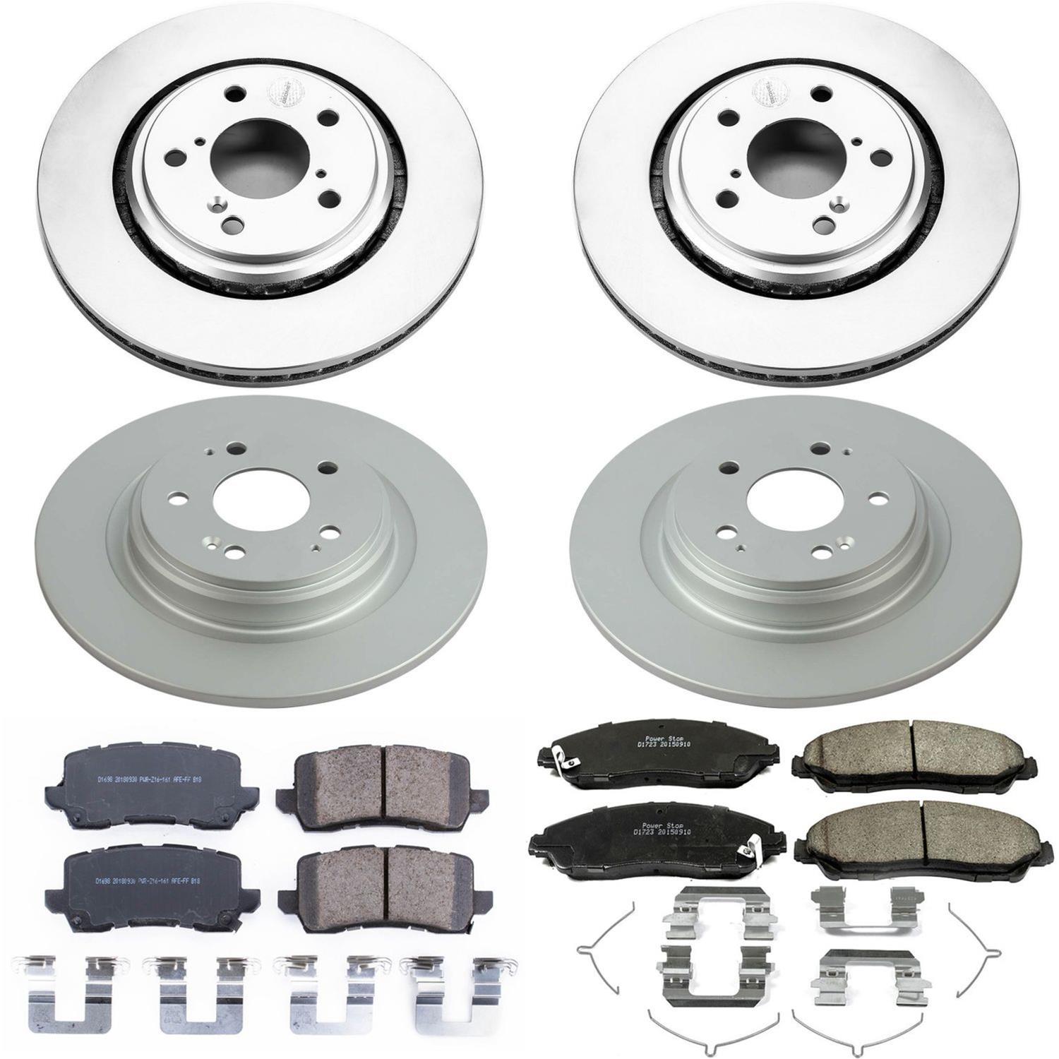 Power Stop 17-19 Acura MDX Front & Rear Z17 Evolution Geomet Coated Brake Kit (1x psbCRK7901, 1x psbCRK7352) thumbnail 4