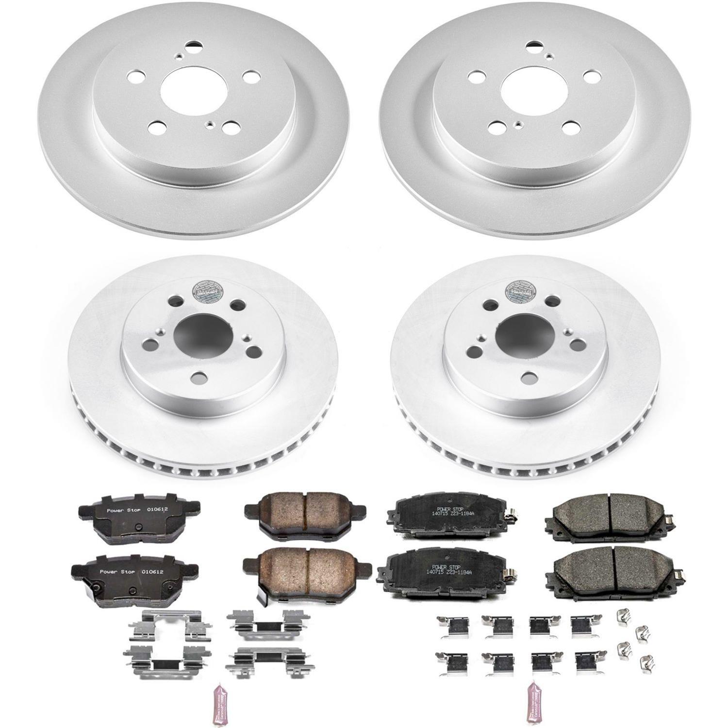 Power Stop 2018 Toyota Prius Prime Front & Rear Z17 Evolution Geomet Coated Brake Kit (1x psbCRK7701, 1x psbCRK4736) thumbnail 4
