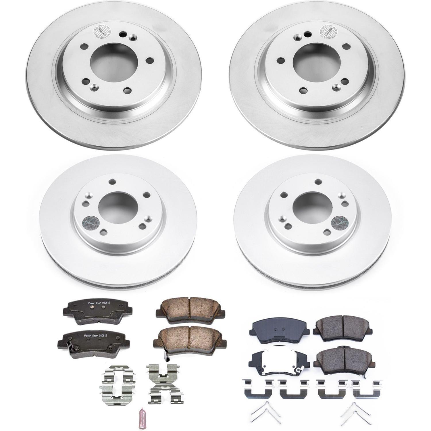 Power Stop 2017 Hyundai Ioniq Front & Rear Z17 Evolution Geomet Coated Brake Kit (1x psbCRK7524, 1x psbCRK7893) thumbnail 3