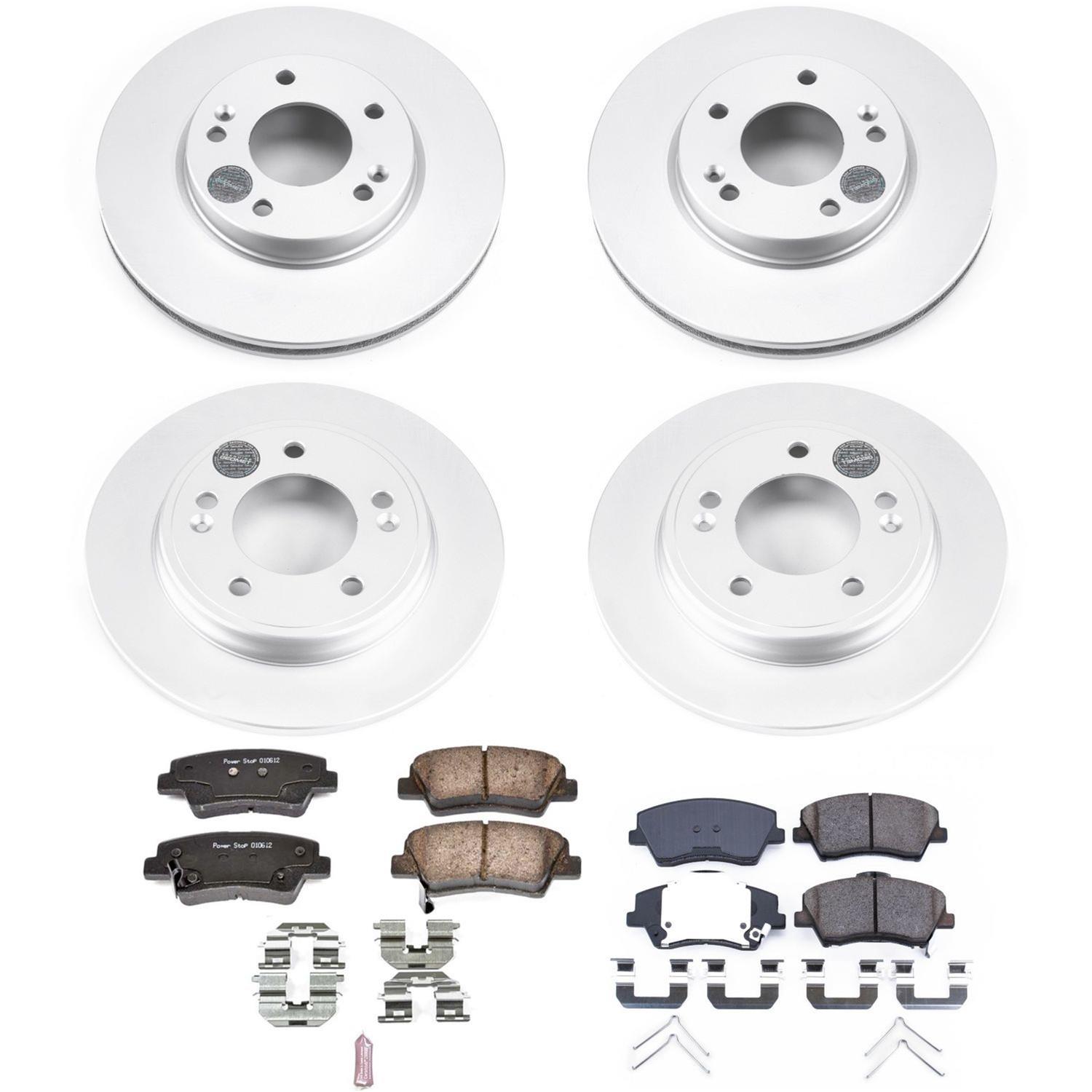 Power Stop 2017 Hyundai Ioniq Front & Rear Z17 Evolution Geomet Coated Brake Kit (1x psbCRK7904, 1x psbCRK7893) thumbnail 6