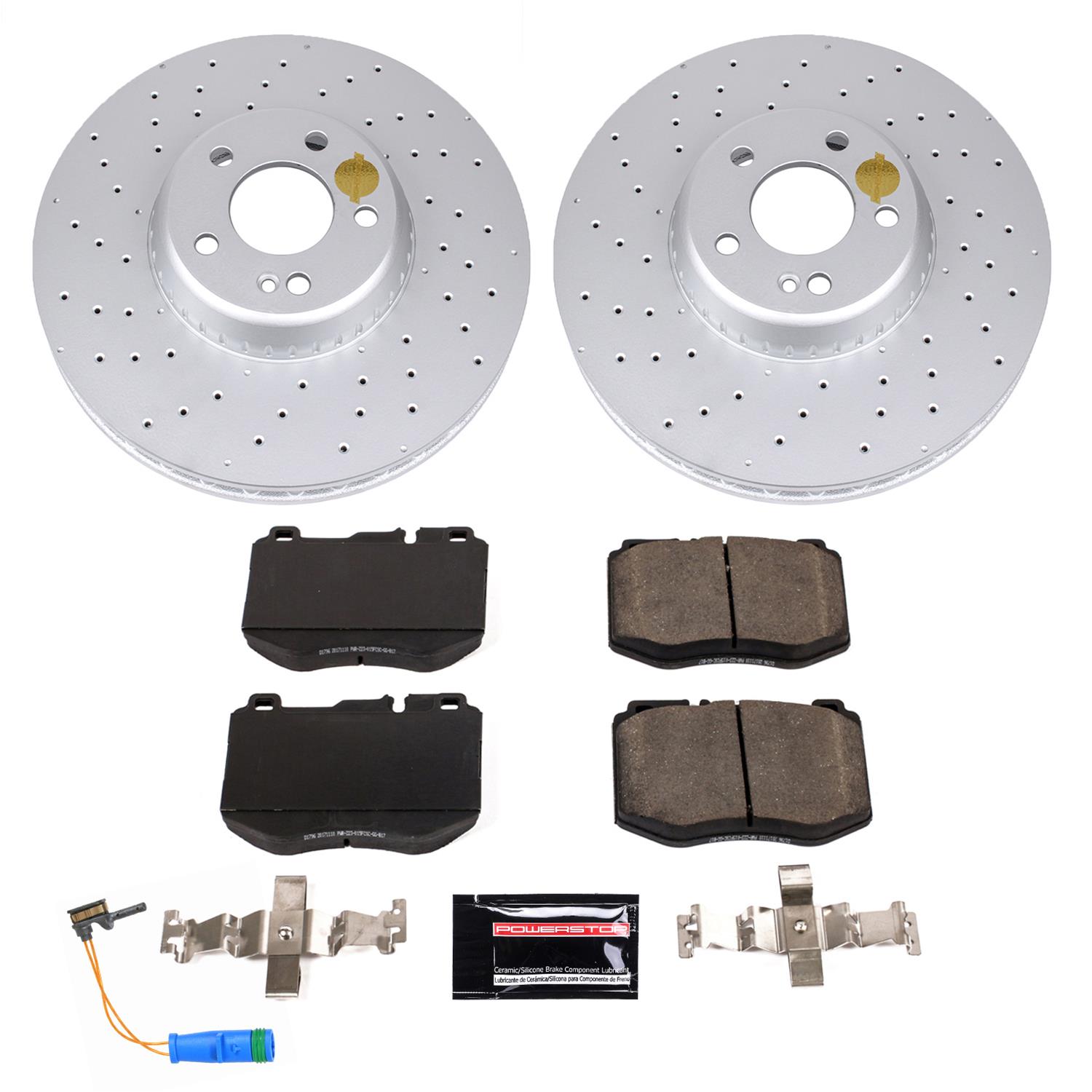 Power Stop 2018 Mercedes-Benz C350e Front & Rear Z23 Evolution Sport Coated Brake Kit (1x psbCRK7969, 1x psbCRK8047) thumbnail 6