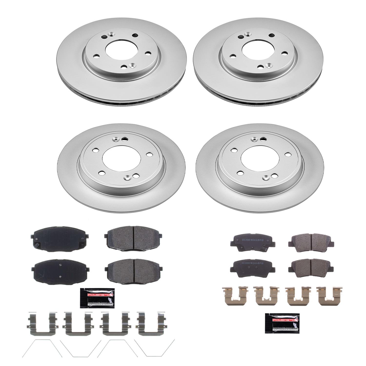 Power Stop 17-19 Kia Soul Front & Rear Z17 Evolution Geomet Coated Brake Kit (1x psbCRK6501, 1x psbCRK8007) thumbnail 4