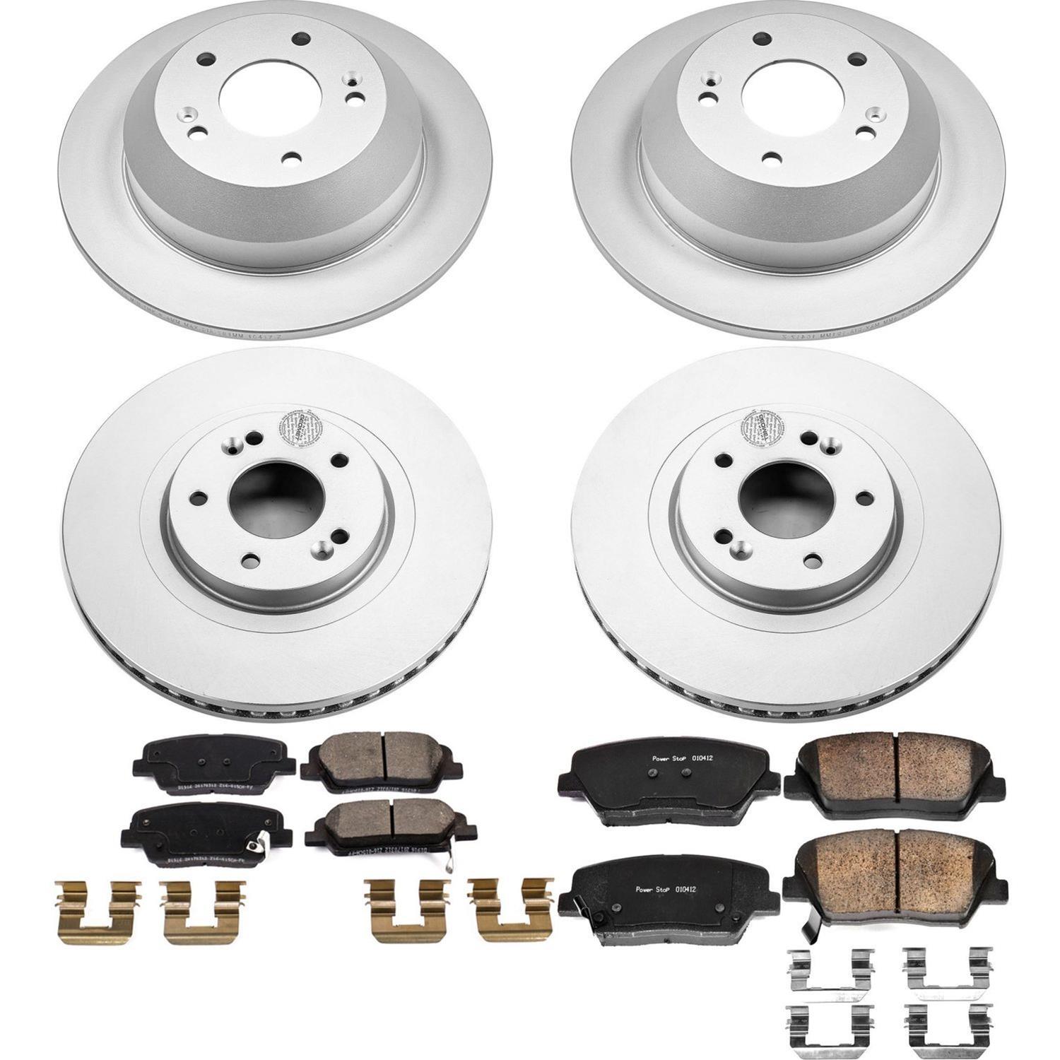Power Stop 13-18 Hyundai Santa Fe Sport Front & Rear Z17 Evolution Geomet Coated Brake Kit (1x psbCRK7507, 1x psbCRK7064) thumbnail 5