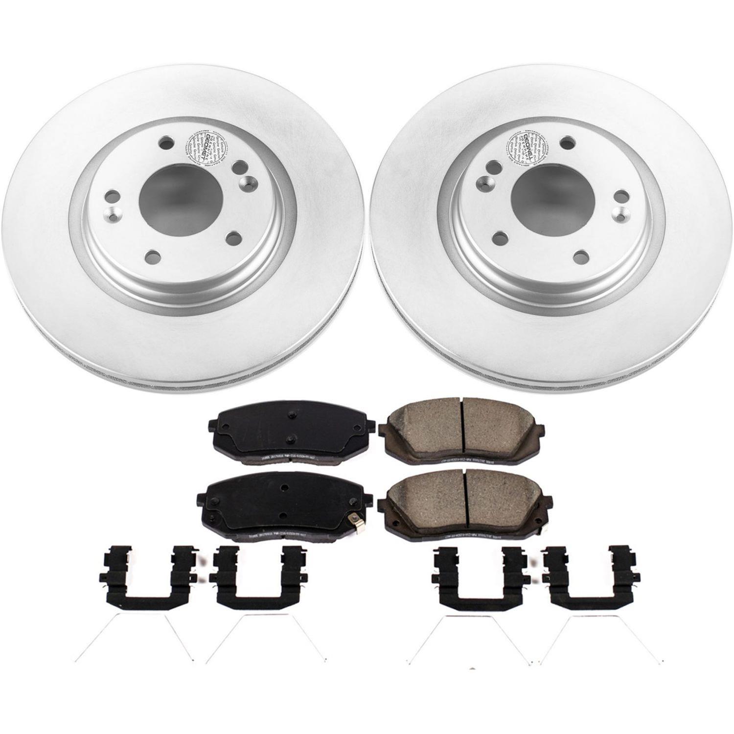 Power Stop 18-20 Hyundai Kona Front & Rear Z17 Evolution Geomet Coated Brake Kit (1x psbCRK8011, 1x psbCRK8307) thumbnail 3