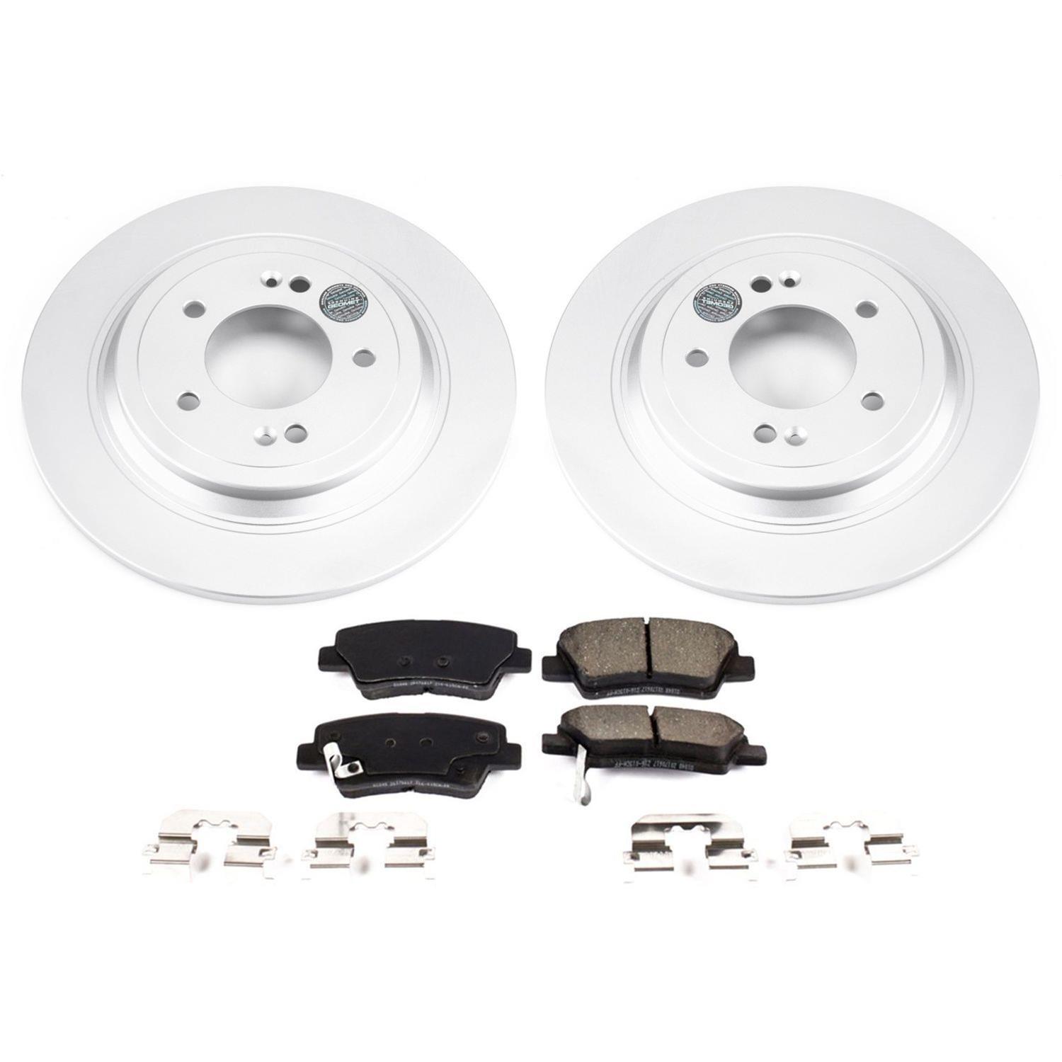 Power Stop 17-18 Kia Sportage Front & Rear Z17 Evolution Geomet Coated Brake Kit (1x psbCRK7343, 1x psbCRK8016) thumbnail 8