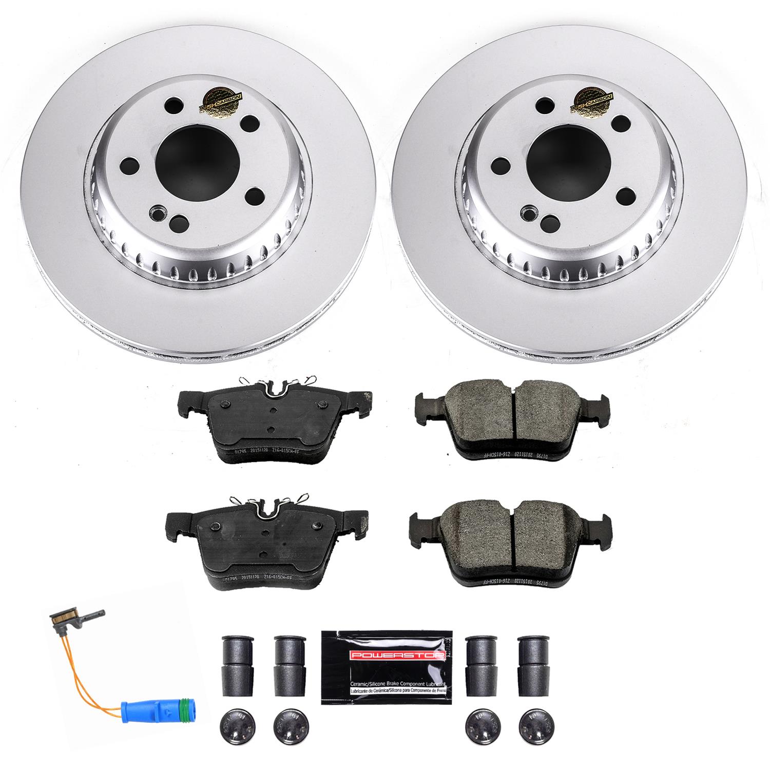 Power Stop 2018 Mercedes-Benz C350e Front & Rear Z23 Evolution Sport Coated Brake Kit (1x psbCRK7969, 1x psbCRK8047) thumbnail 4