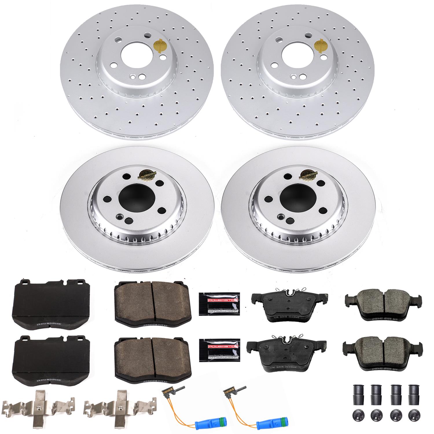 Power Stop 2018 Mercedes-Benz C350e Front & Rear Z23 Evolution Sport Coated Brake Kit (1x psbCRK7969, 1x psbCRK8047) thumbnail 5