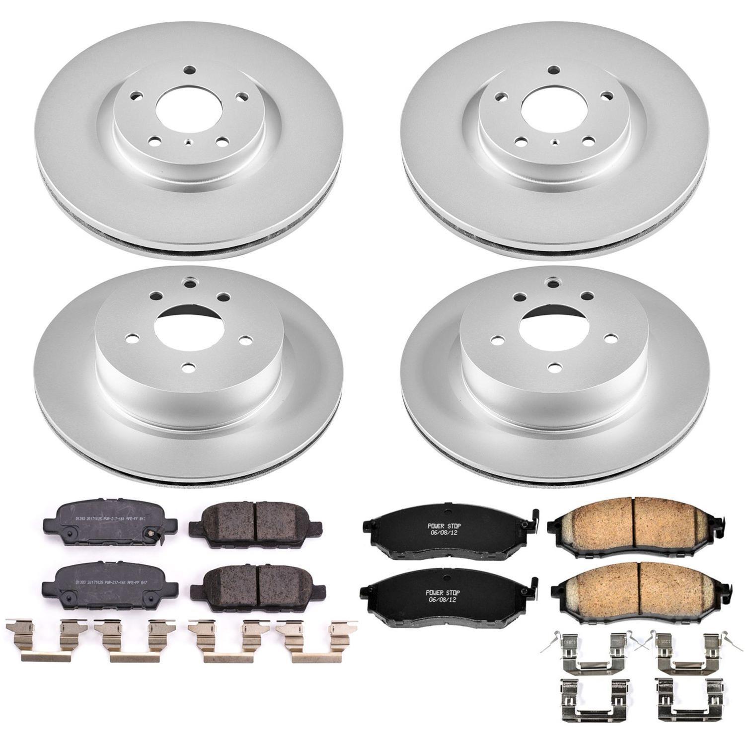 Power Stop 18-19 Nissan 370Z Front & Rear Z17 Evolution Geomet Coated Brake Kit (1x psbCRK8062, 1x psbCRK112) thumbnail 4